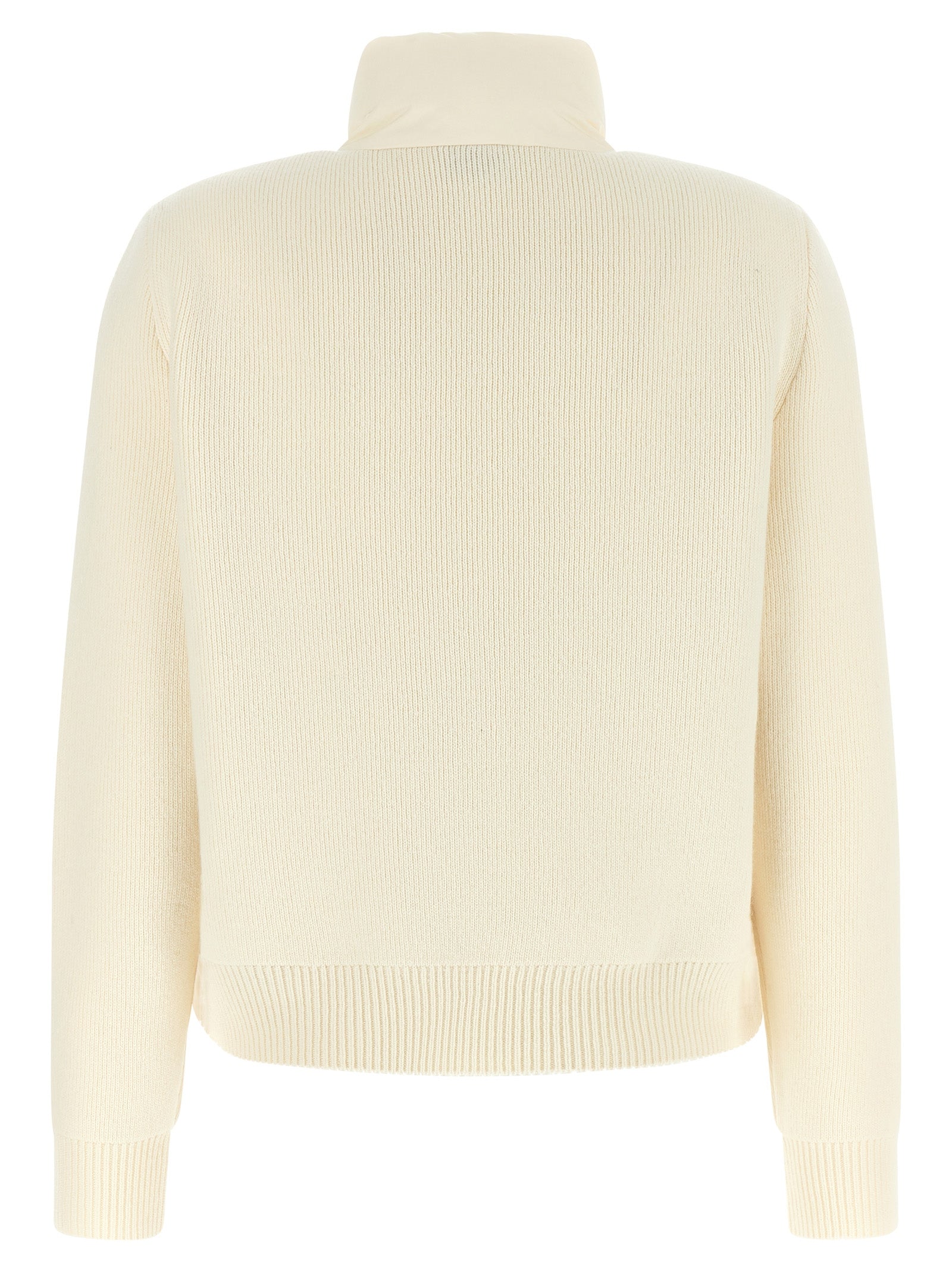 Moncler White Polyester Cardigan - Elevate Your Luxury Wardrobe