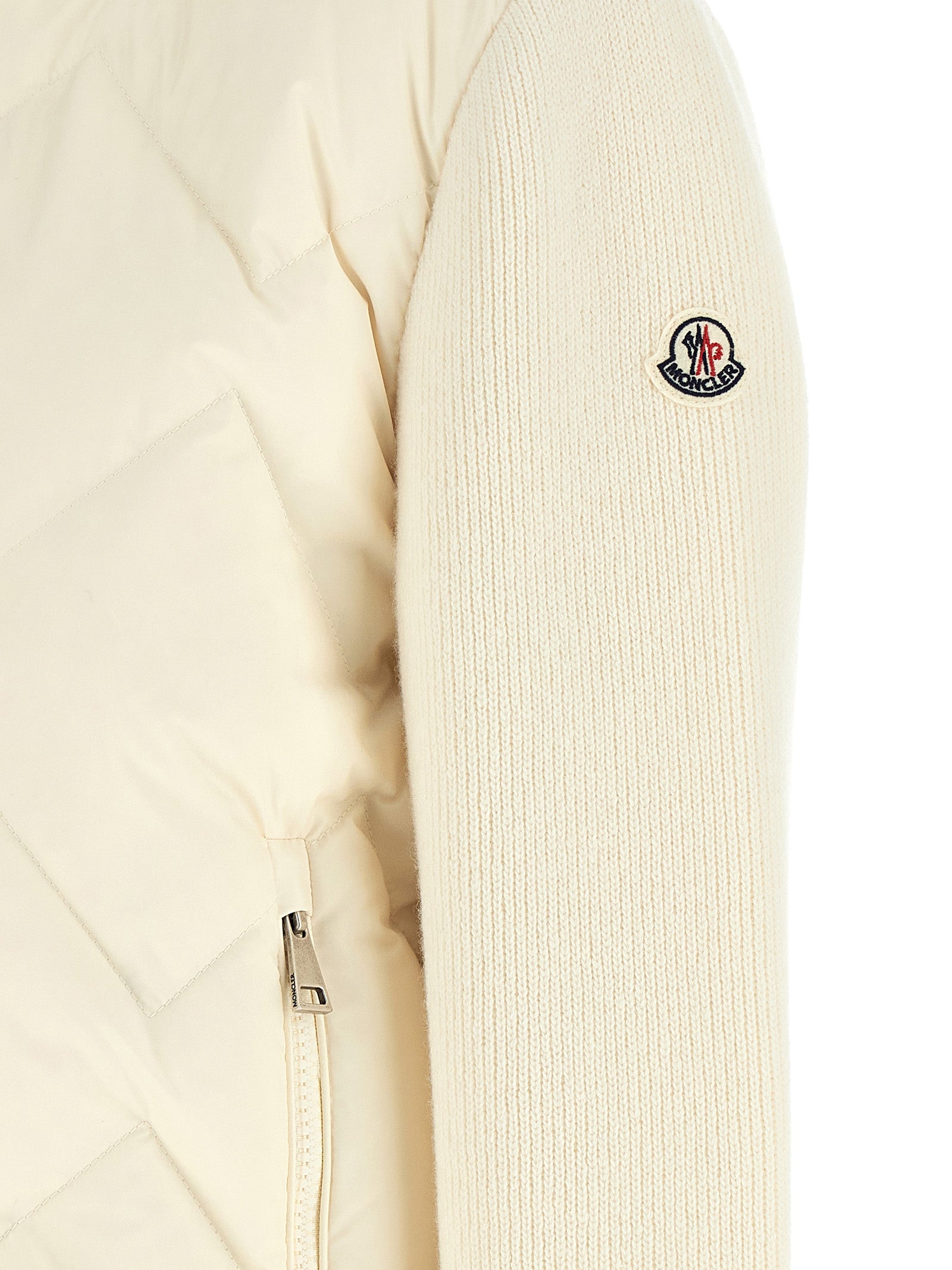 Moncler White Cardigan - Exquisite Hybrid Outerwear Masterpiece