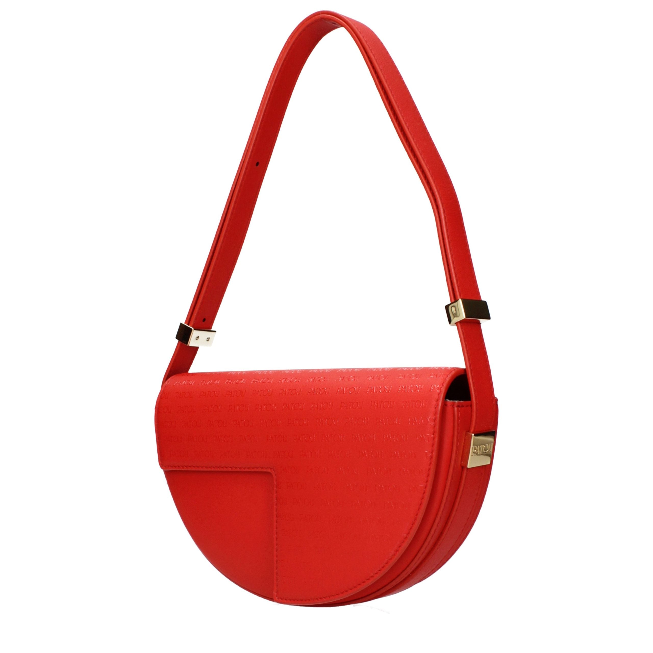 Patou Red Leather Shoulder Bag - Exquisite Luxury Redefined