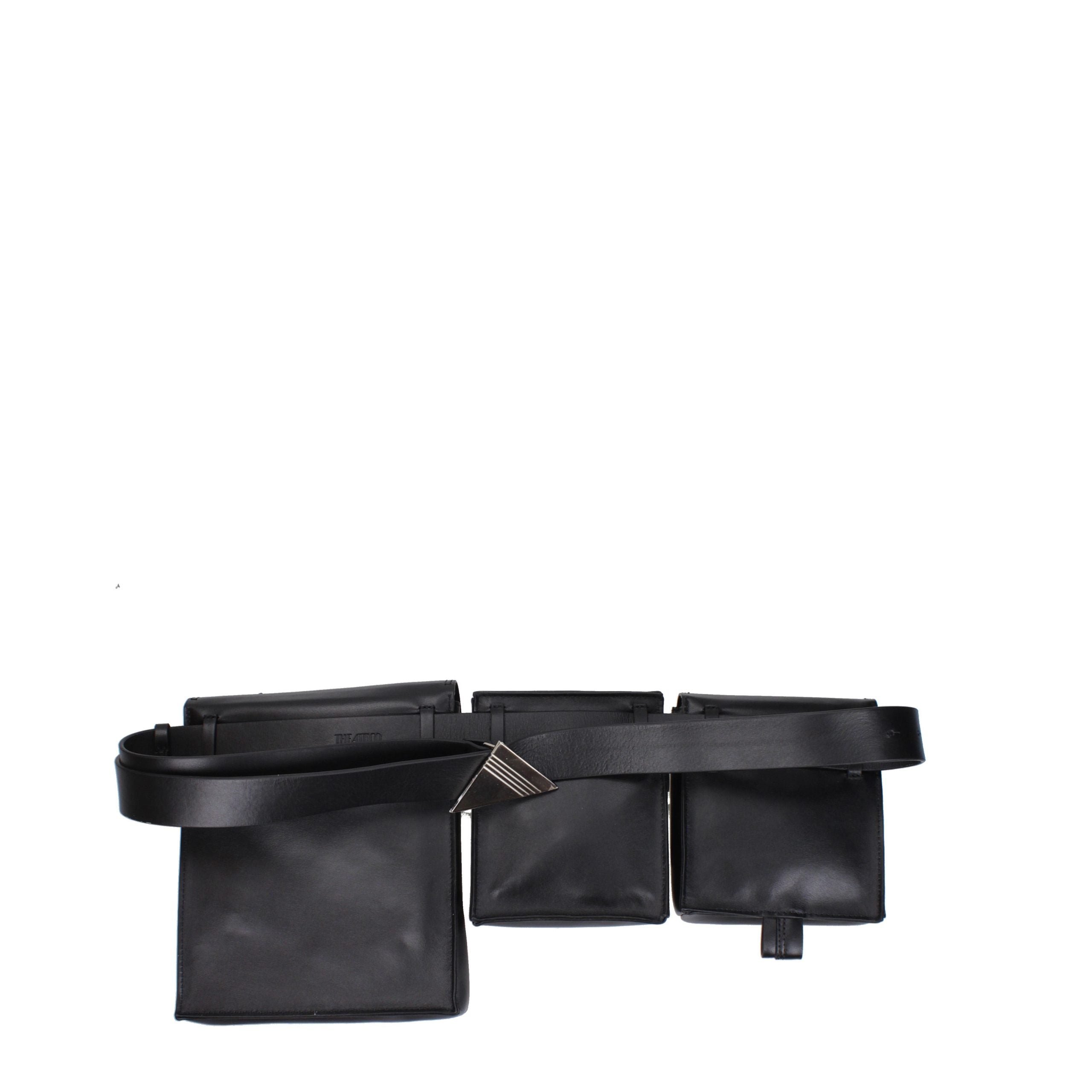 The Attico Black Leather Backpack - Timeless Luxury Redefined