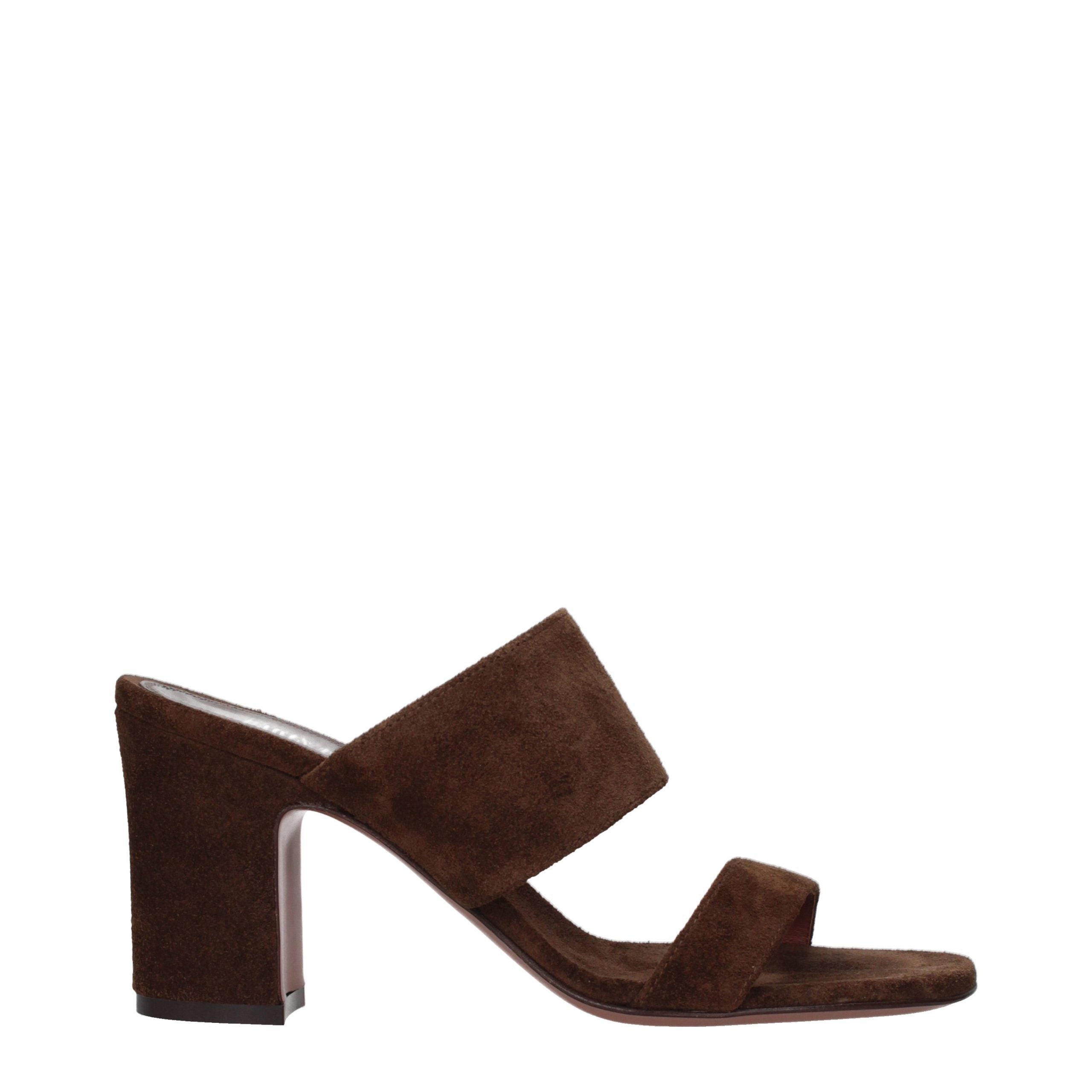 Paris Texas Brown Leather Platform Sandals - Elevate Your Elegance