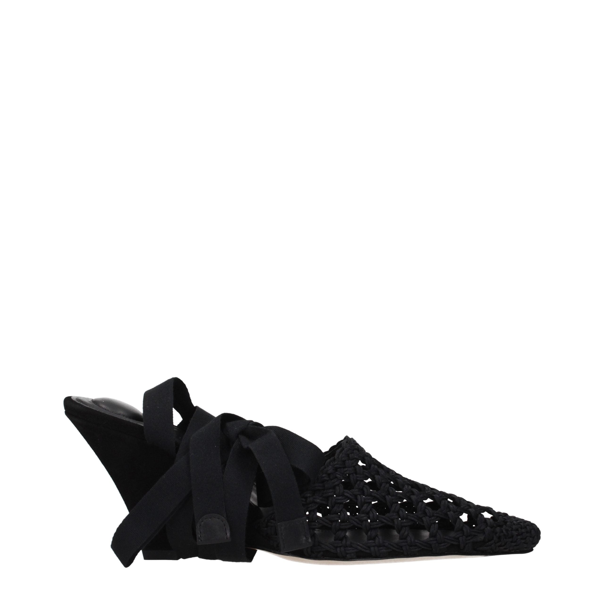 Jacquemus Black Fabric Strap-On Sandals - Elevate Your Elegance