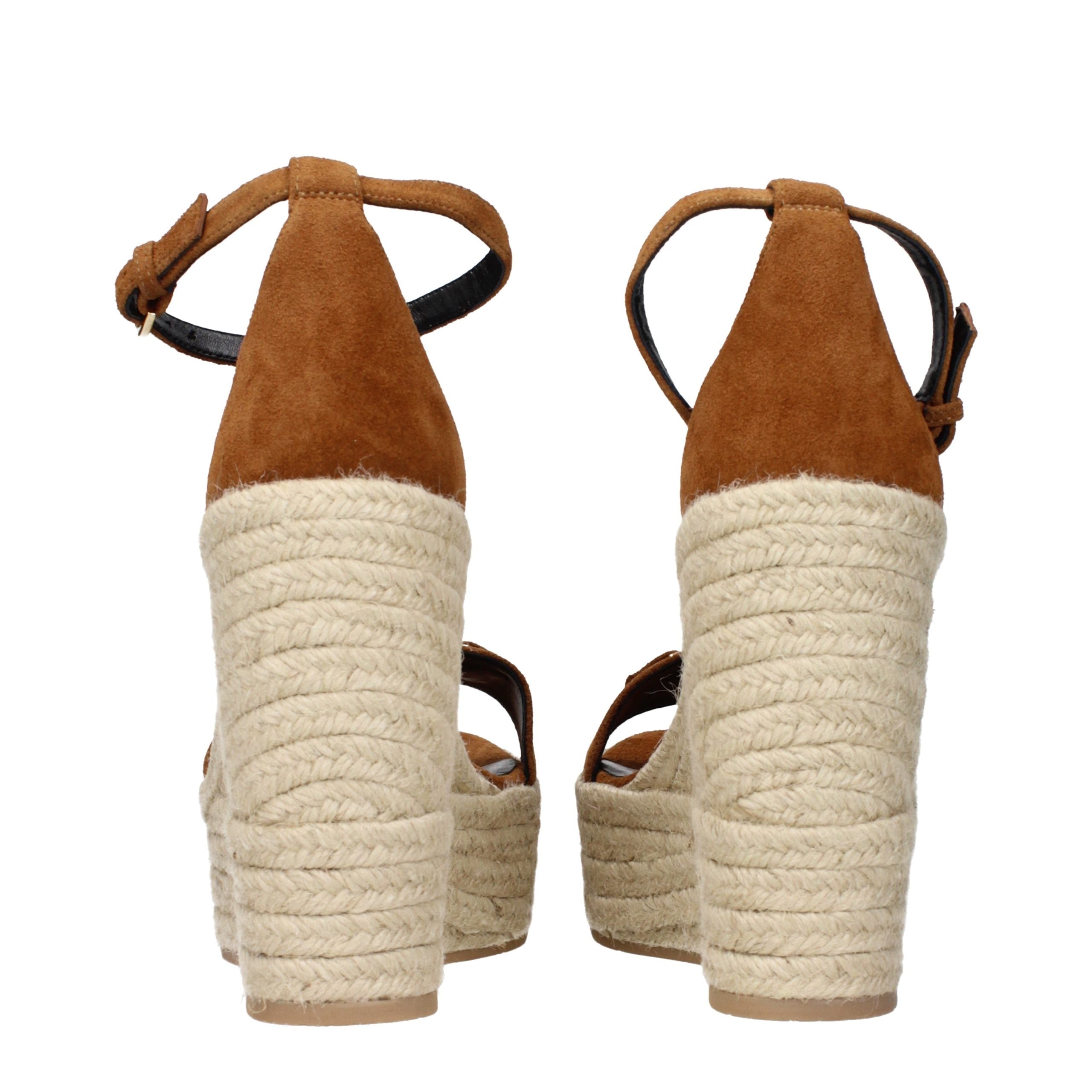 Versace Brown Leather Wedge Sandals - Elevate Your Elegance