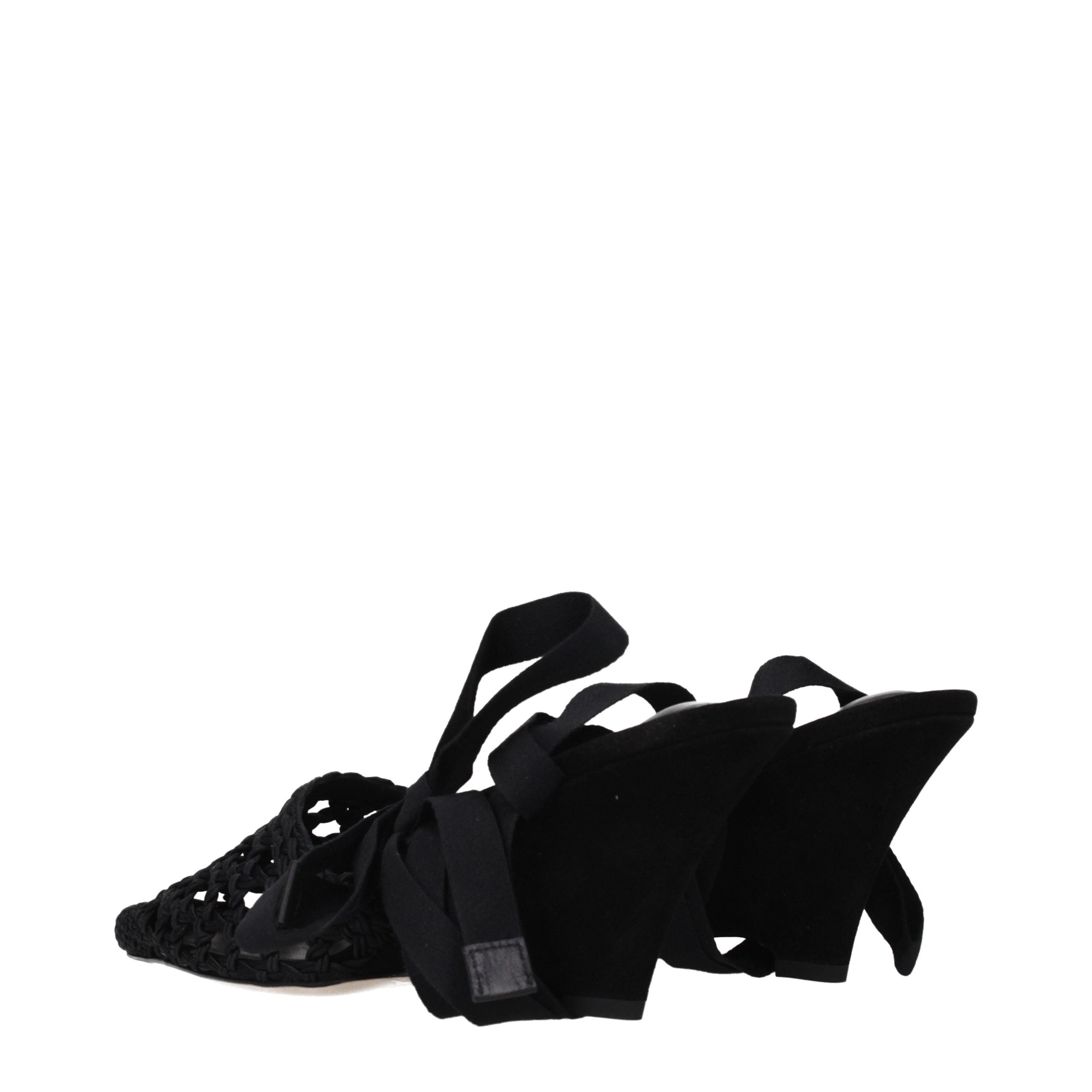Jacquemus Black Fabric Strap-On Sandals - Exquisite Luxury Footwear