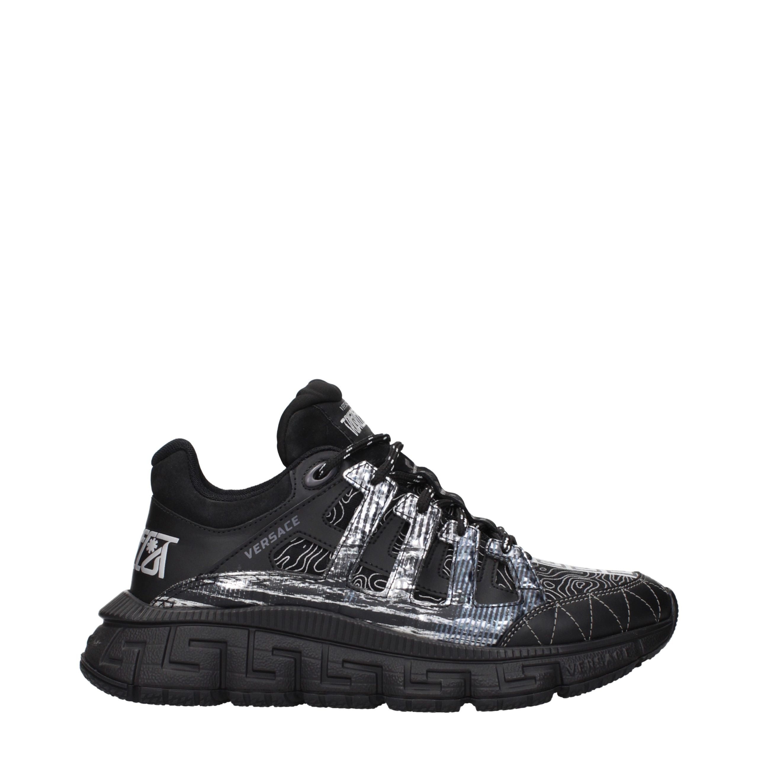 Versace Black Fabric Athletic Sneakers - Elevate Your Style