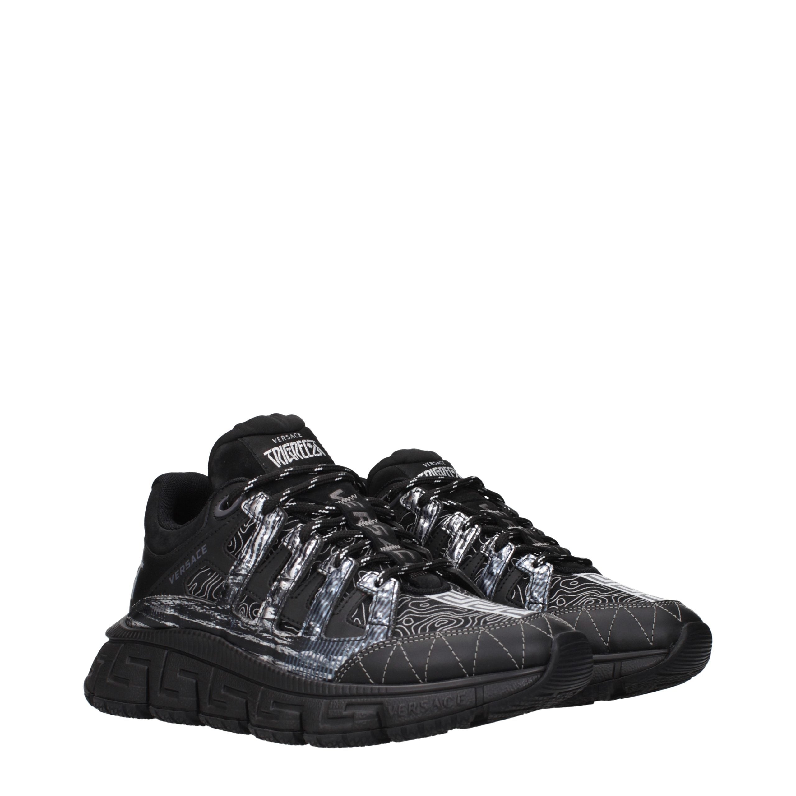 Versace Black Fabric Athletic Sneakers - Elevate Your Style