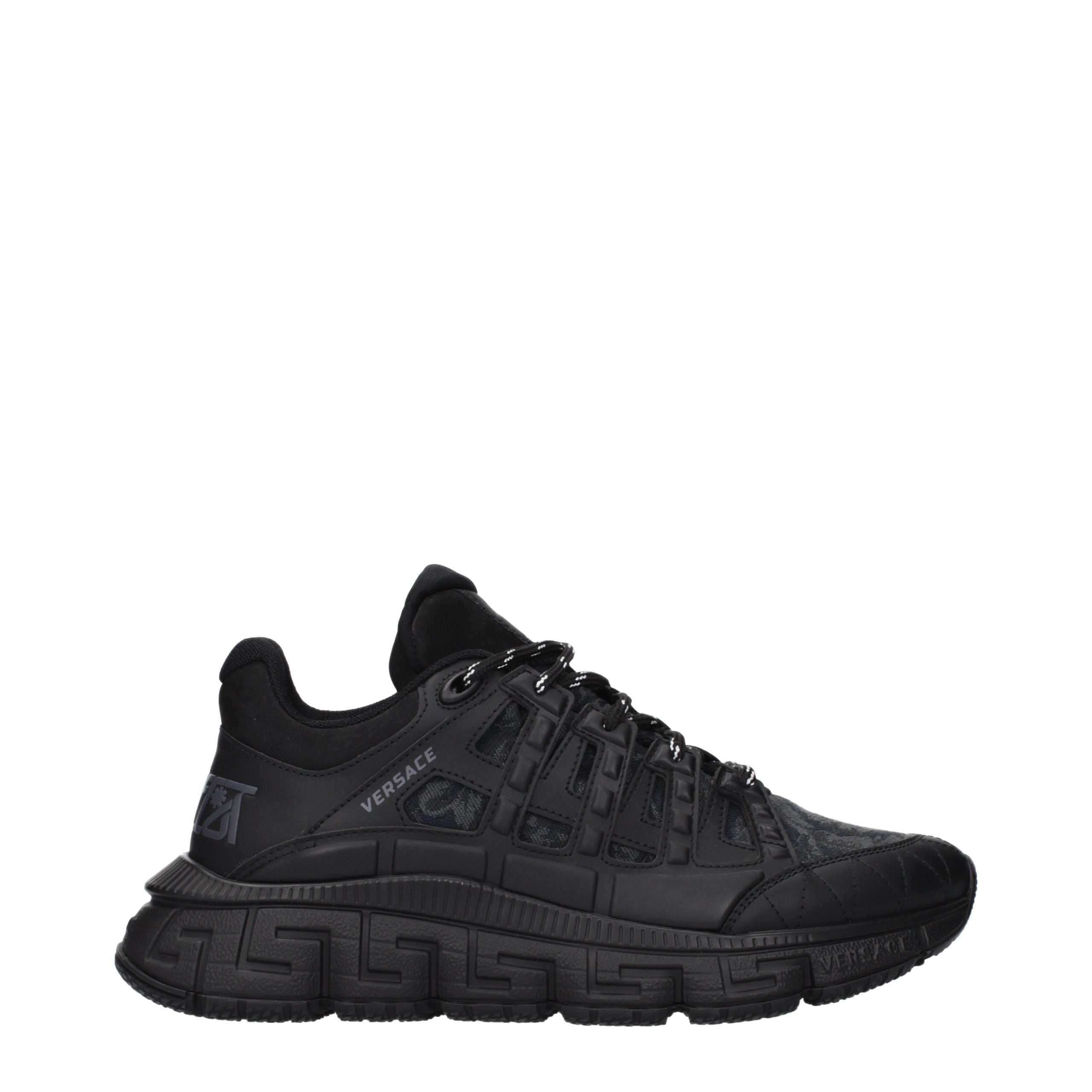 Versace Black Fabric Athletic Sneakers - Elevate Your Style