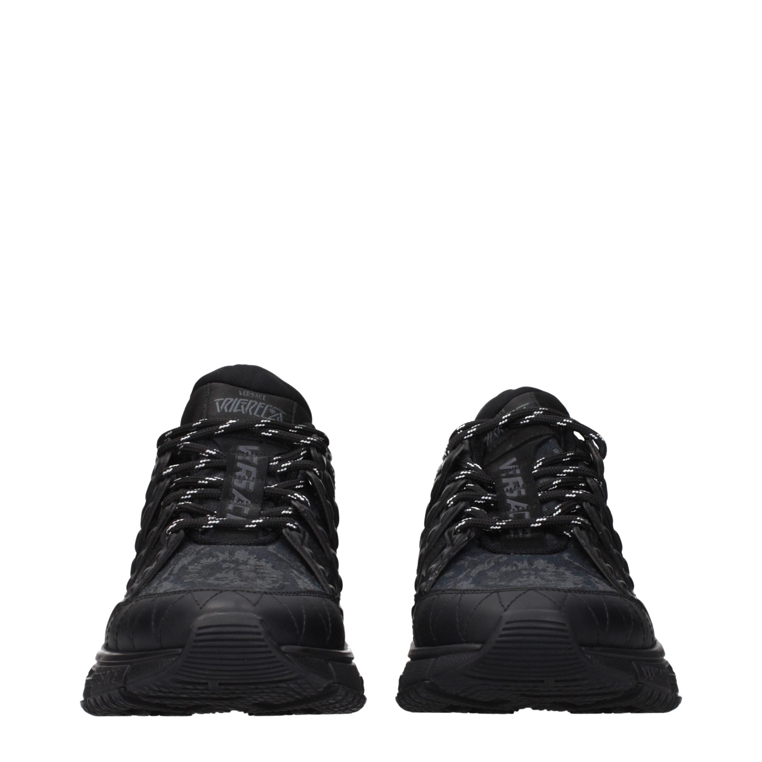 Versace Black Fabric Athletic Sneakers - Elevate Your Style