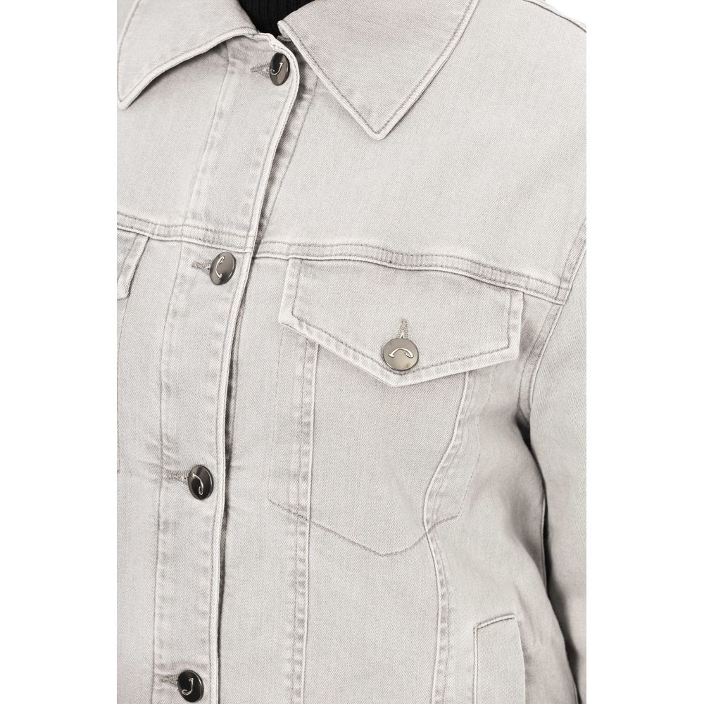 Jacob Cohen Gray Cotton Women Jacket | Artisanal Luxury Fashion