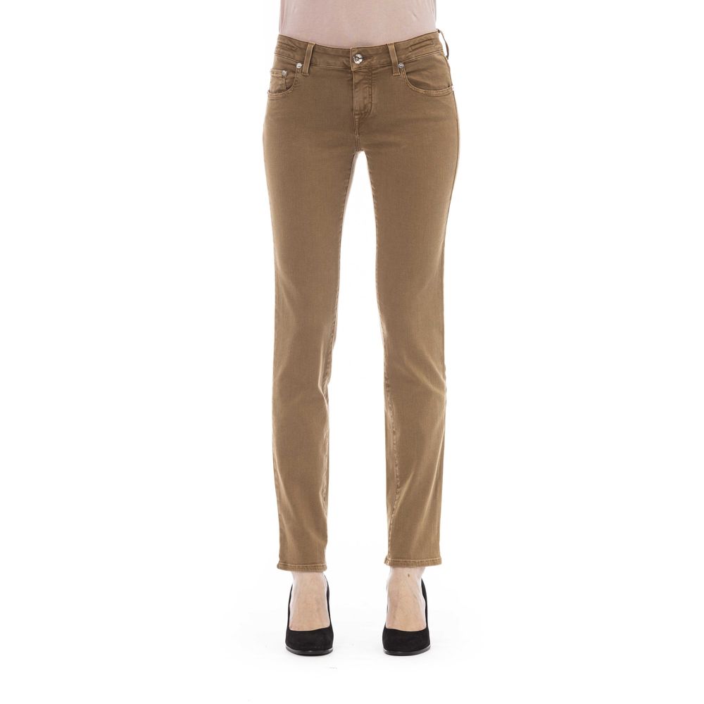Jacob Cohen Beige Cotton Slim Fit Jeans – Artisanal Luxury Denim