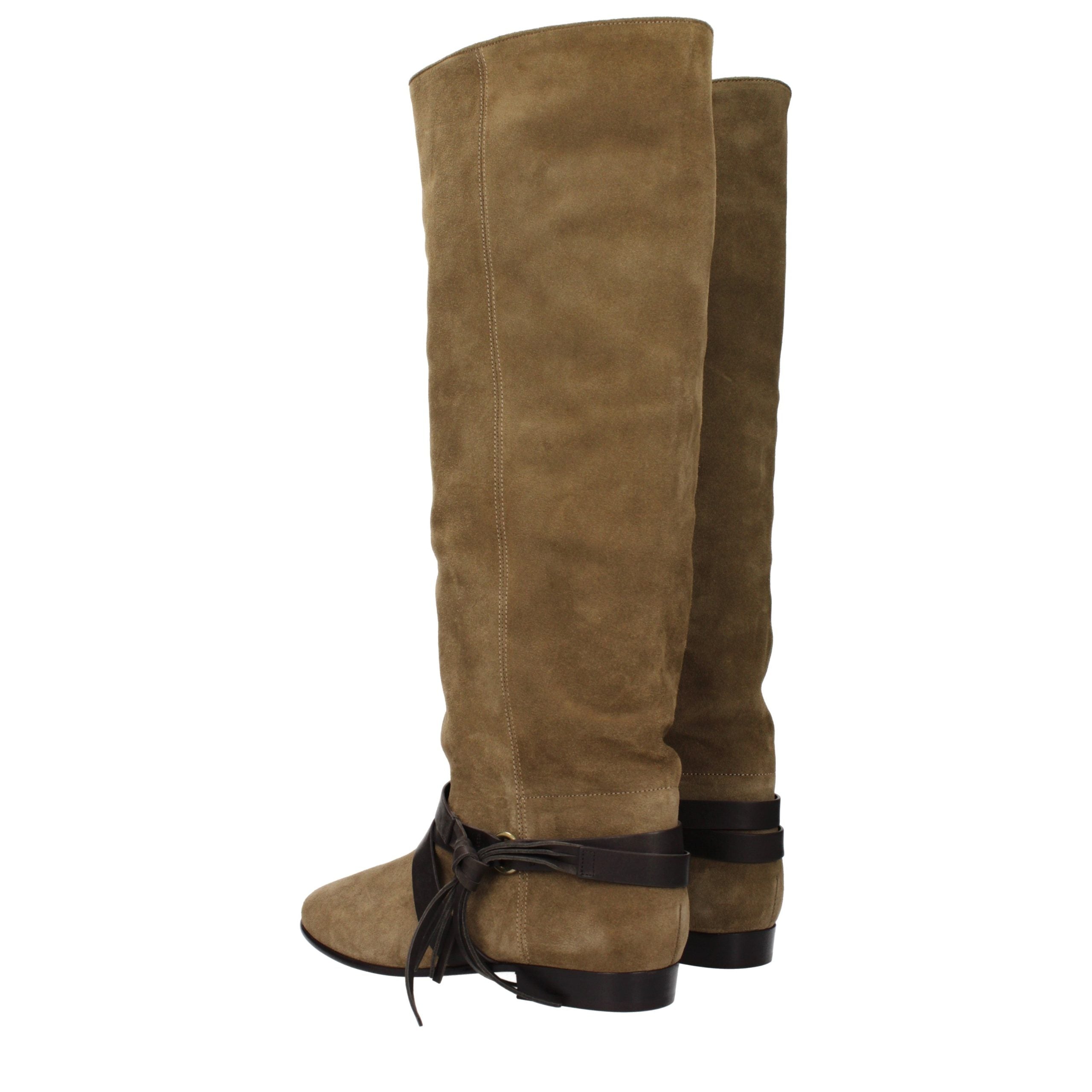 Isabel Marant Green Over The Knee Boots - Timeless Luxury Style