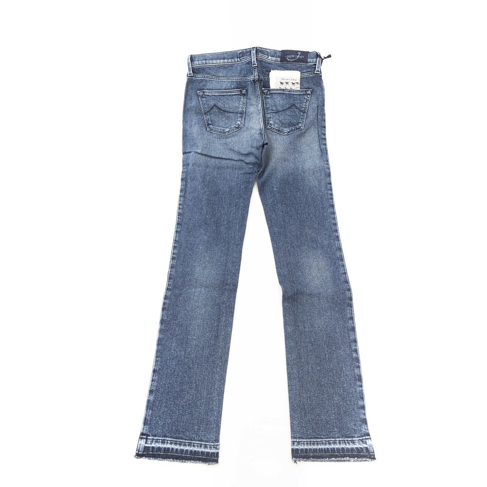 Jacob Cohen Blue Cotton Women Jeans - Artisanal Luxury Denim