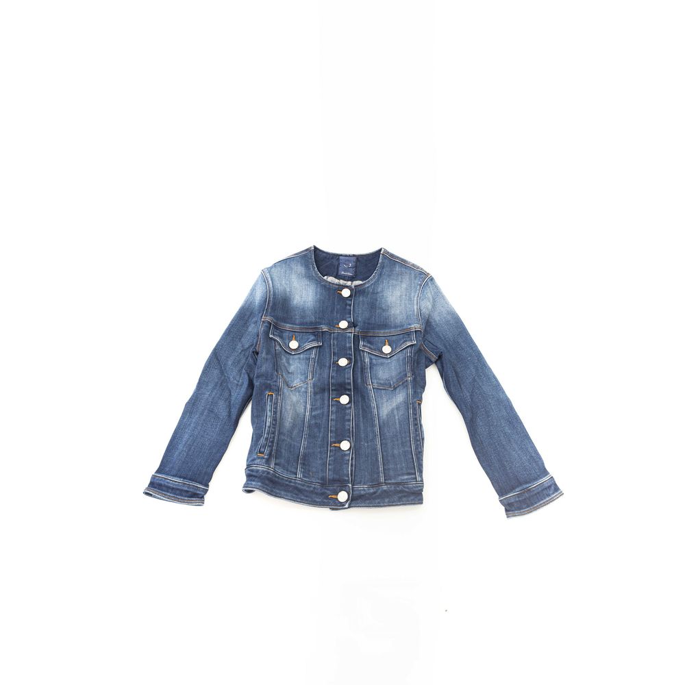 Jacob Cohen Blue Cotton Women Jacket - Artisanal Luxury Fashion