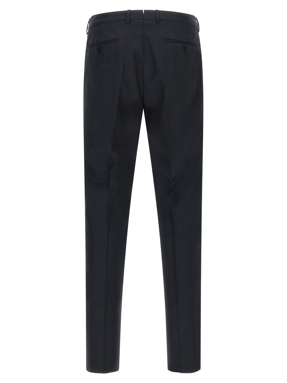 Experience timeless elegance with ZEGNA's Blue Wool Two-Piece Suit, crafted from pure wool in Italy, epitomizing luxury and sophistication for the discerning individual.