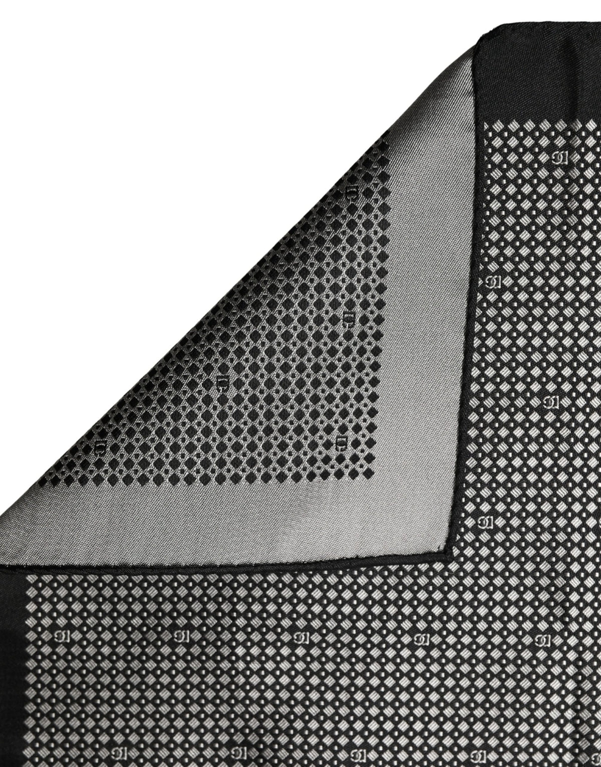 Dolce & Gabbana Silk Pocket Square - Timeless Elegance in Black and White