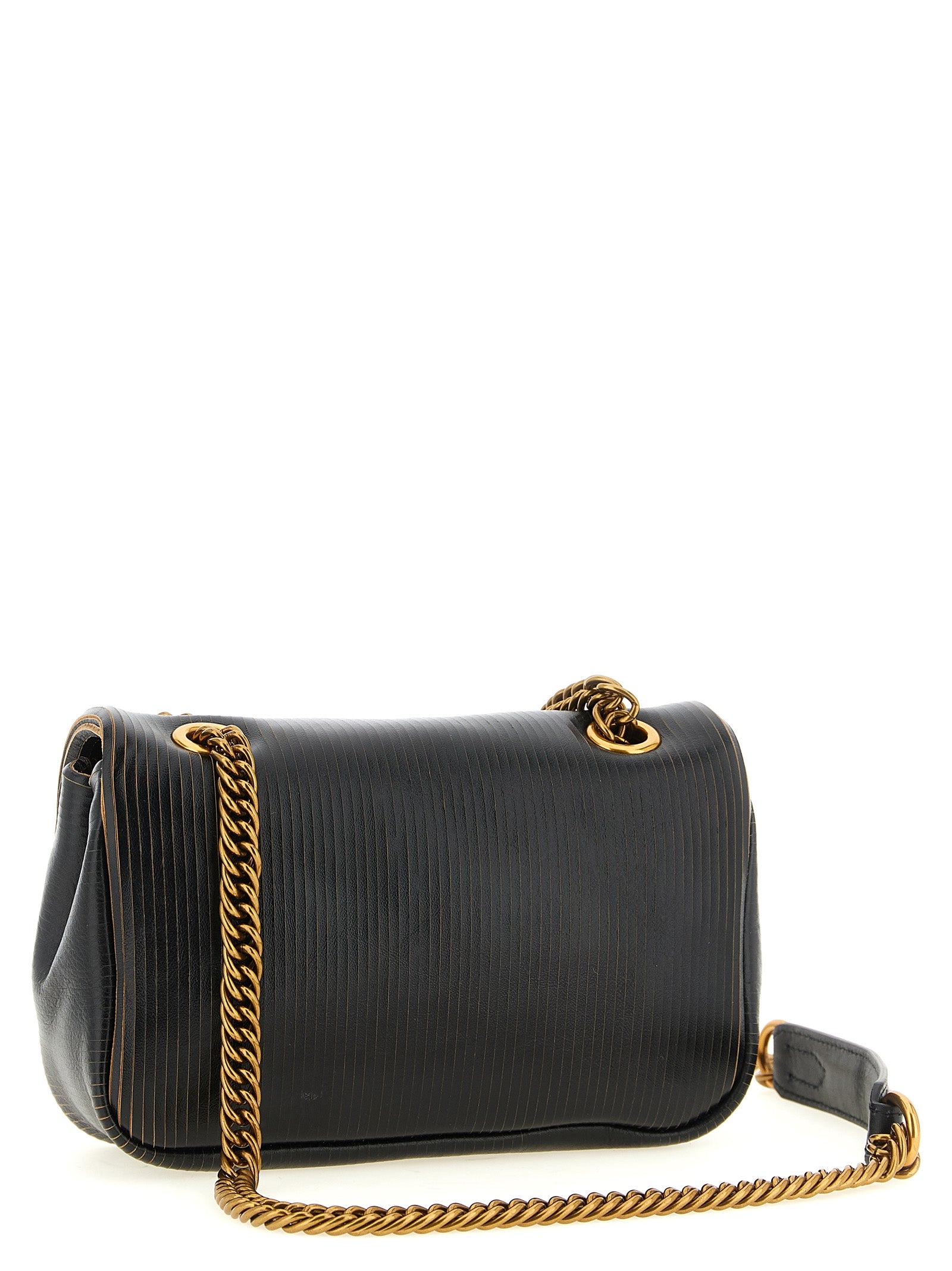 Indulge in the elegance of the Vivienne Westwood Black Calfskin Shoulder Bag, a masterpiece of Italian craftsmanship that redefines luxury and sophistication.