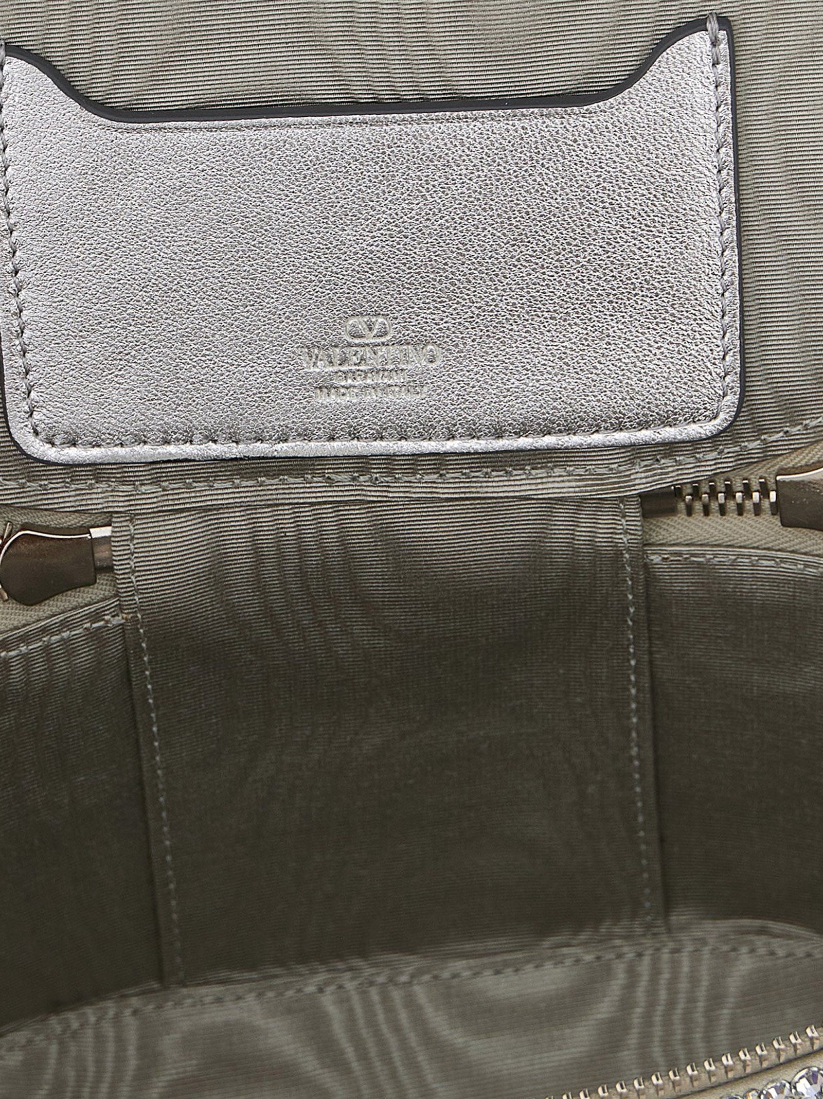Valentino Garavani Silver Viscose Handbag