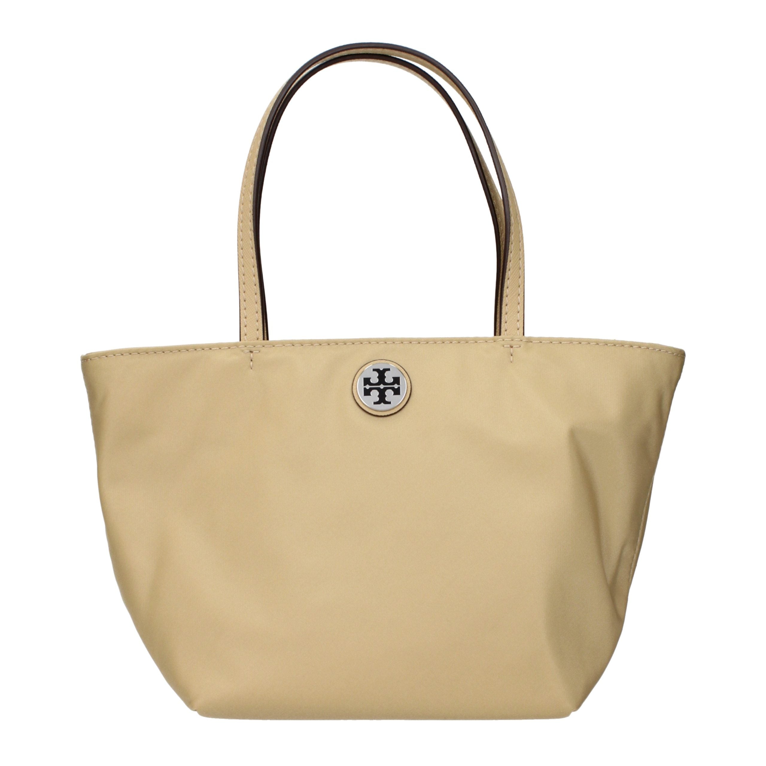 Tory Burch Beige Nylon Handbag - Timeless Luxury Accessory
