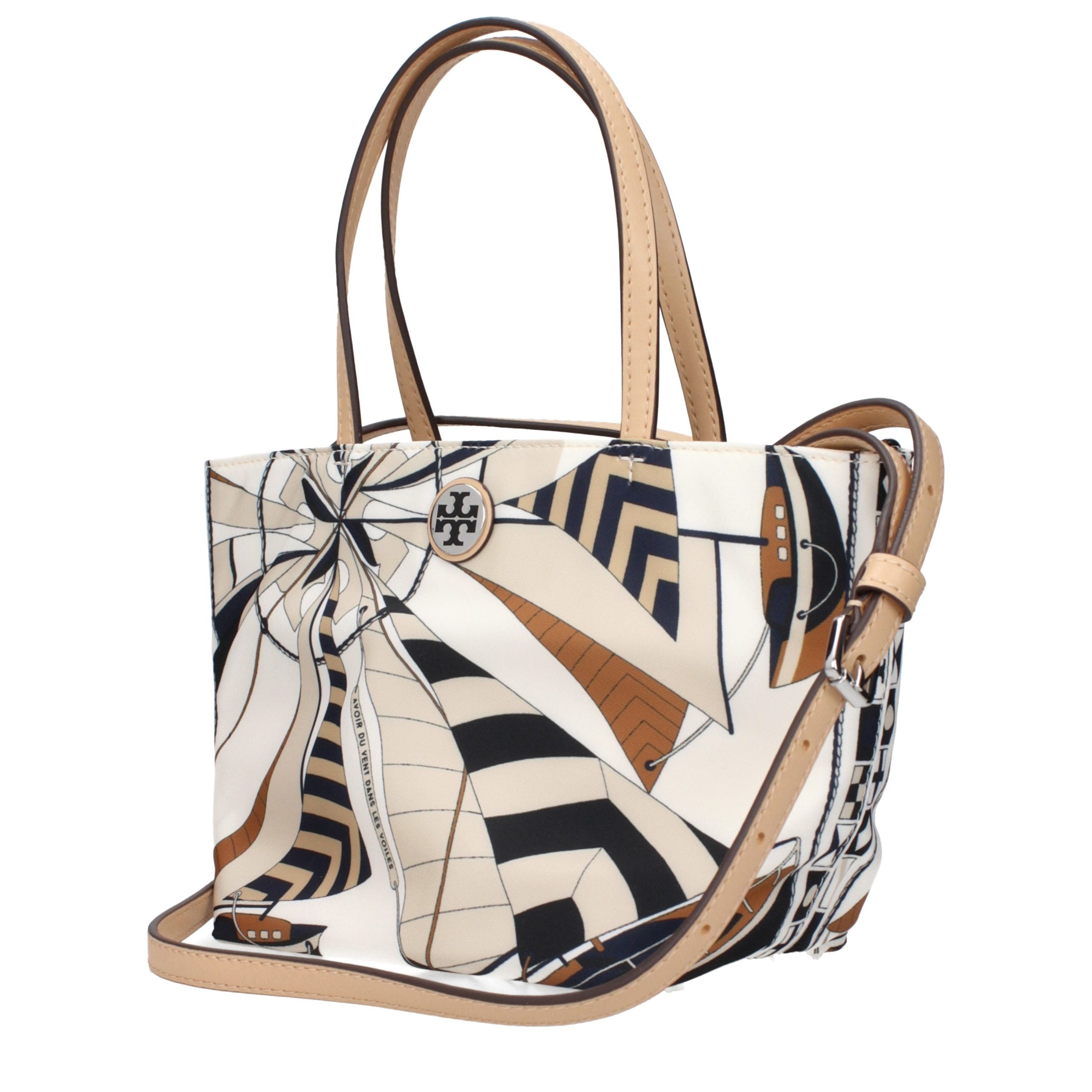 Tory Burch Beige Nylon Handbag - Elevate Your Style with Luxury