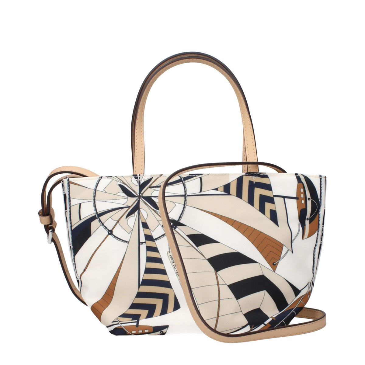 Tory Burch Beige Nylon Handbag - Elevate Your Style with Luxury