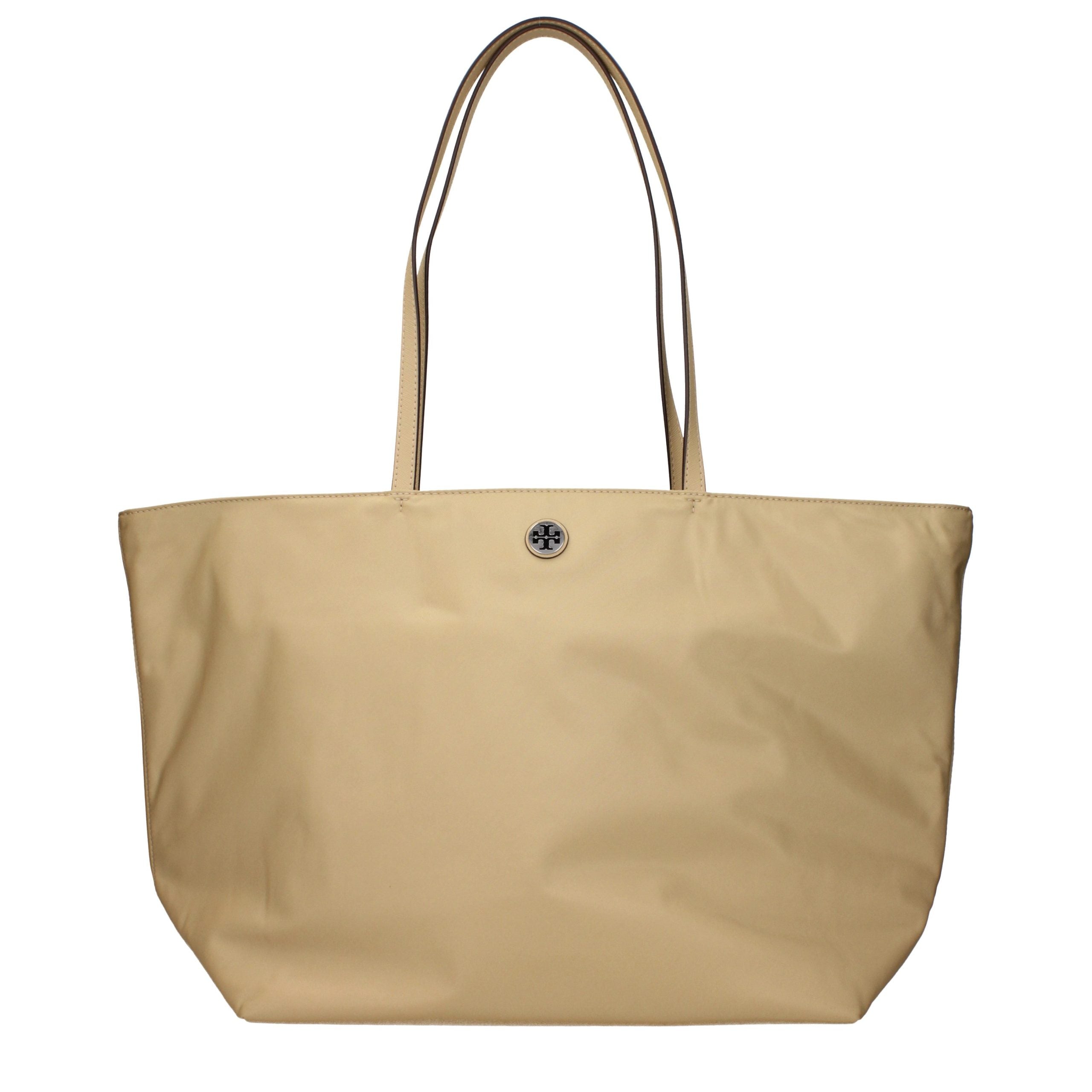 Tory Burch Beige Fabric Shoulder Bag - Timeless Elegance
