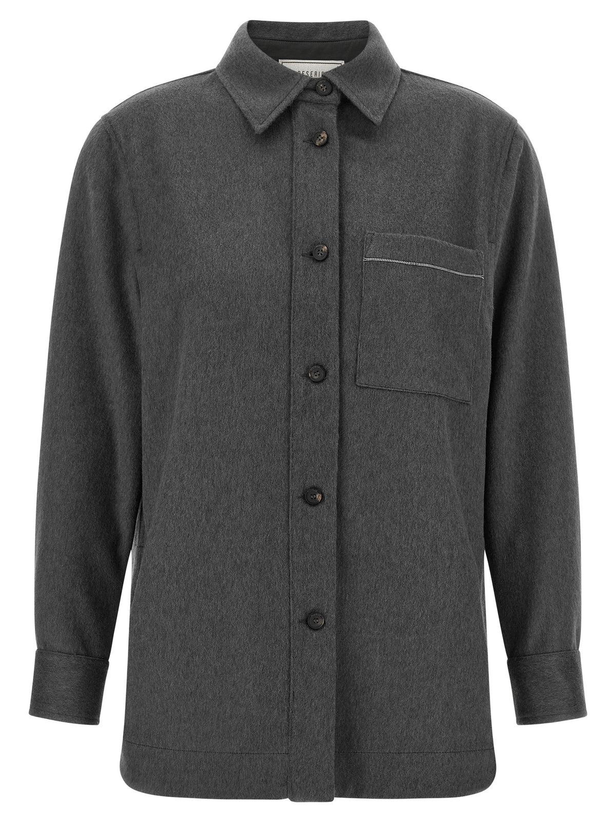 Peserico Gray Virgin Wool Blouse - Timeless Luxury Elegance
