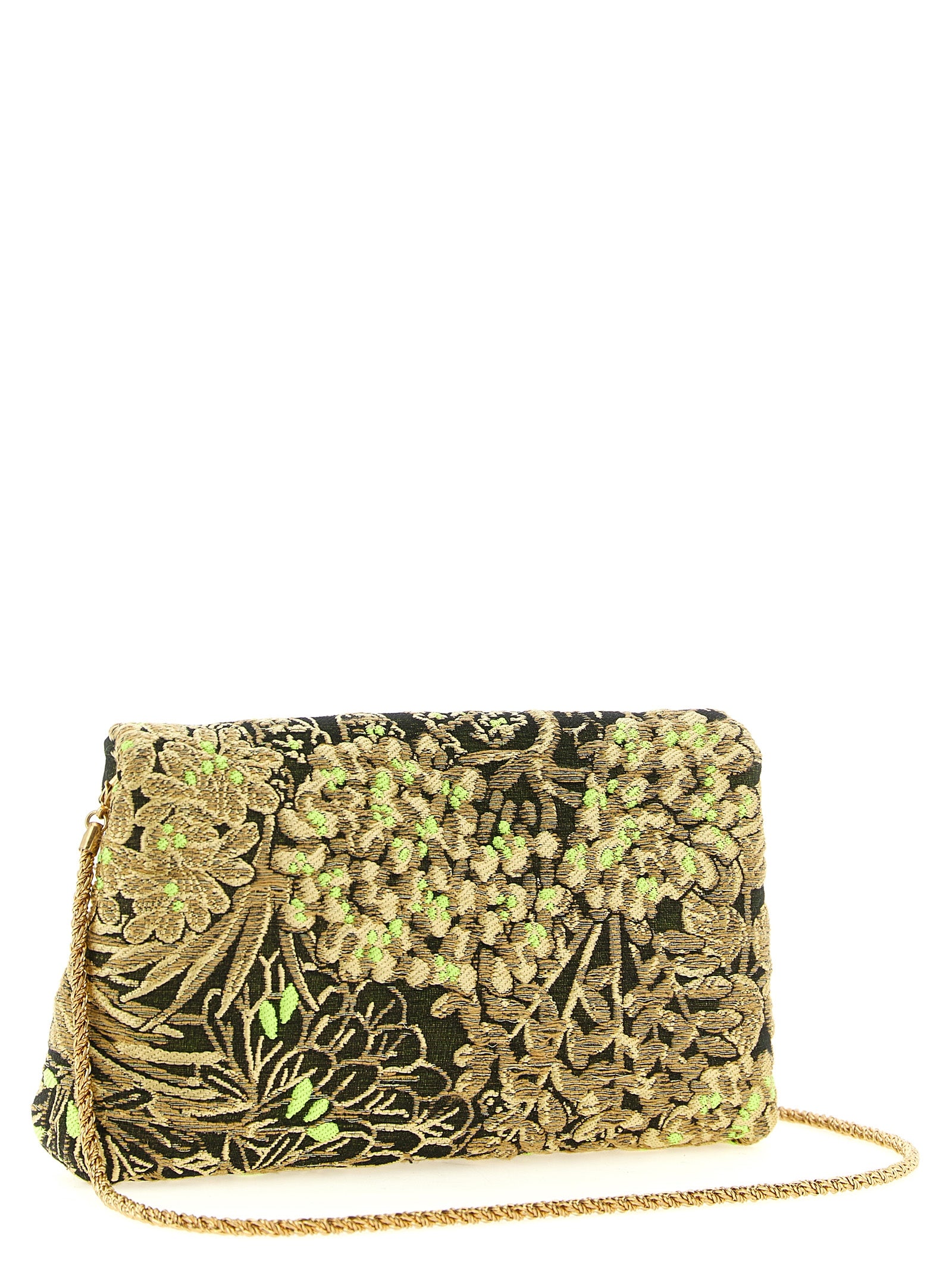 Dries Van Noten Multicolor Floral Jacquard Clutch Bag - Luxury