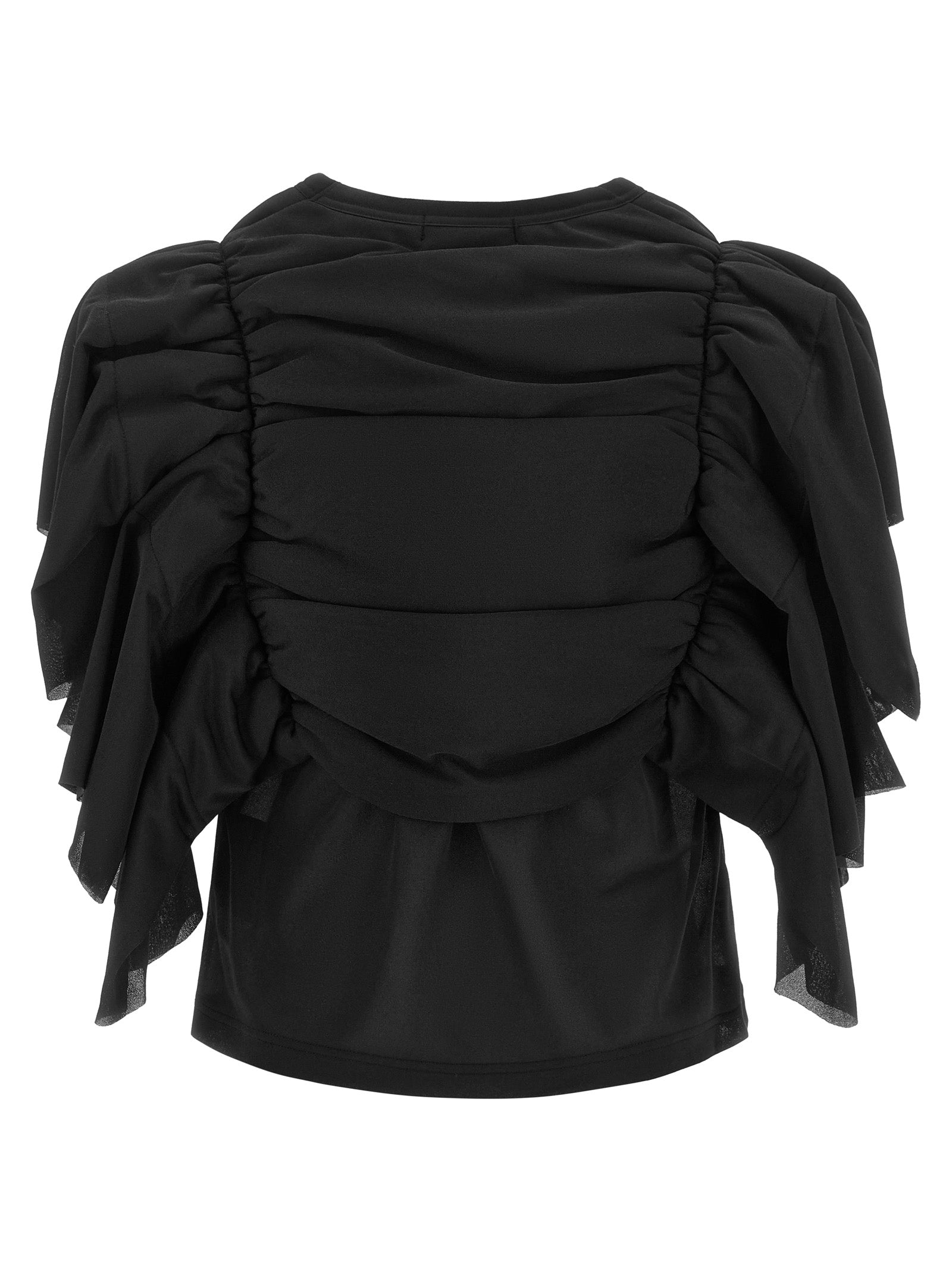 Comme Des Garçons Architectural Black Ruffle Shirt - Luxury Redefined