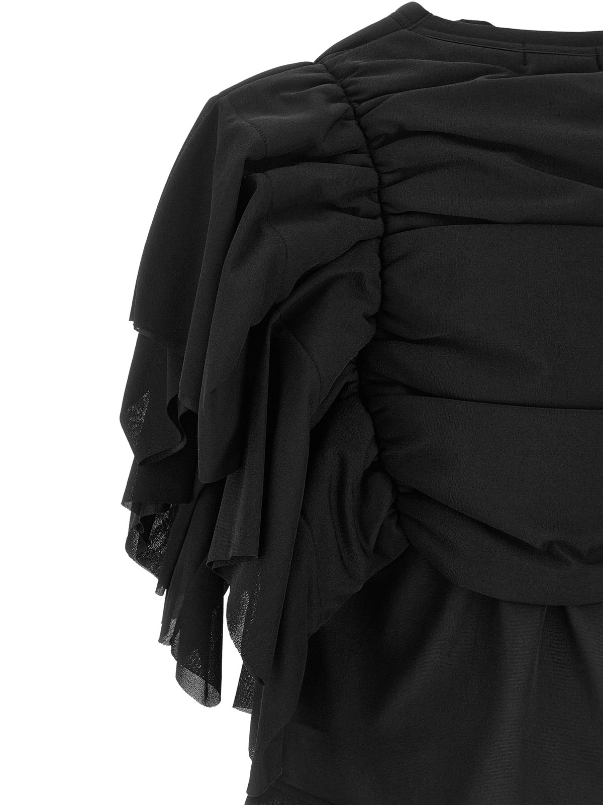 Comme Des Garçons Black Architectural Ruffle Shirt - Luxury Redefined