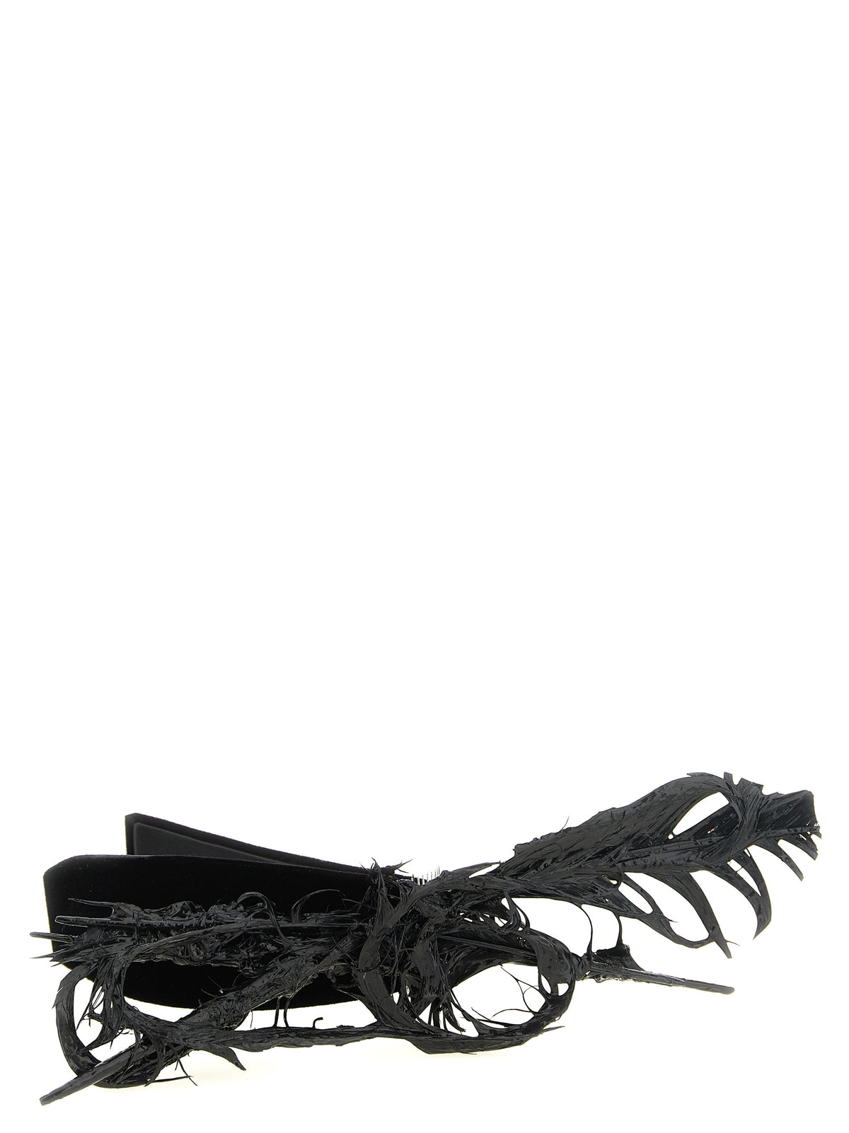 Comme Des Garçons Black Rayon Headband - Avant-Garde Luxury