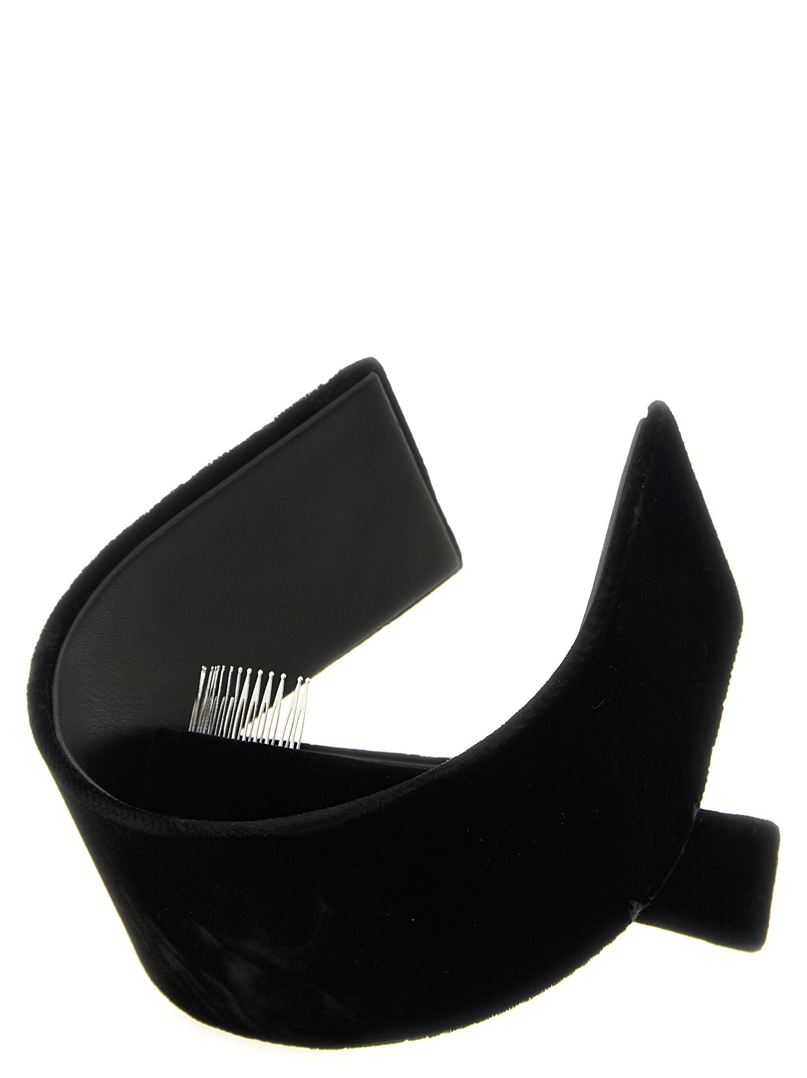 Comme Des Garçons Black Rayon Headband - Avant-Garde Elegance