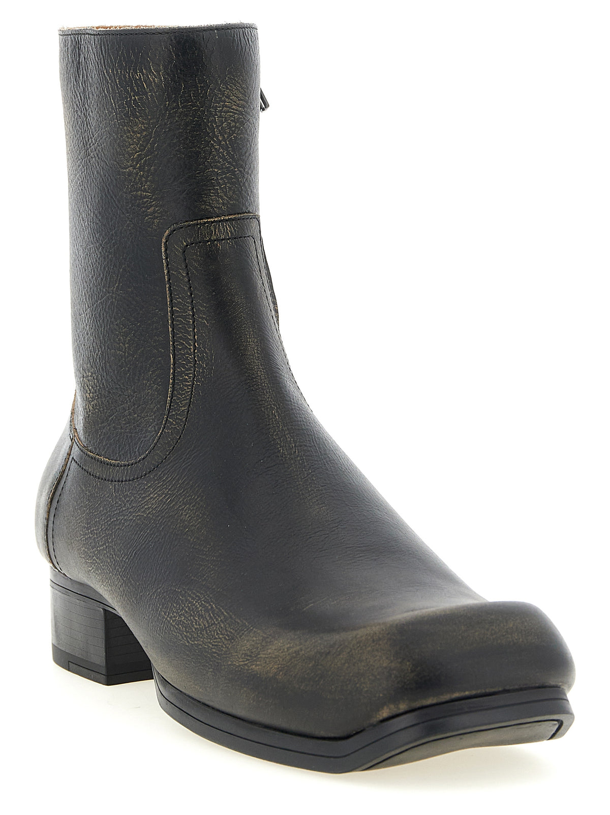 Maison Margiela Black Calfskin Ankle Boots - Avant-Garde Luxury