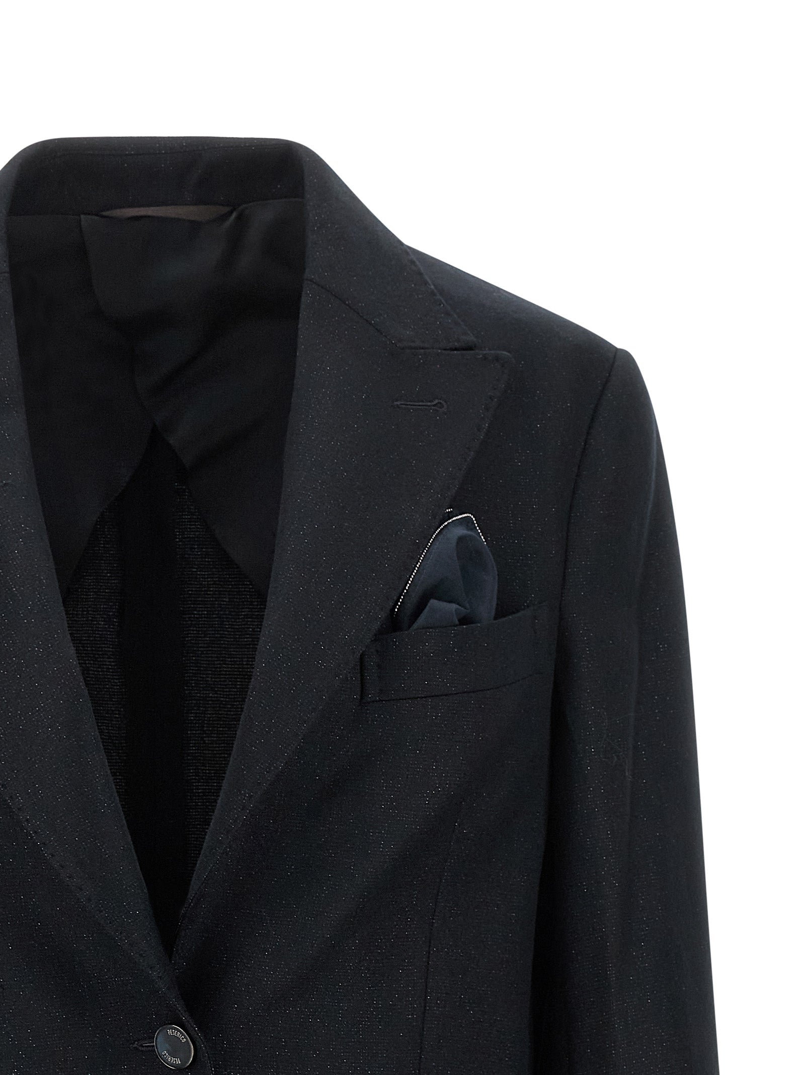 Peserico Black Virgin Wool Blazer - Timeless Luxury Elegance