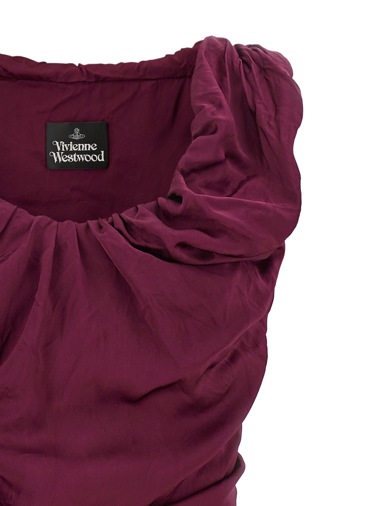 Vivienne Westwood Bordeaux Viscose Mini Dress - Timeless Elegance