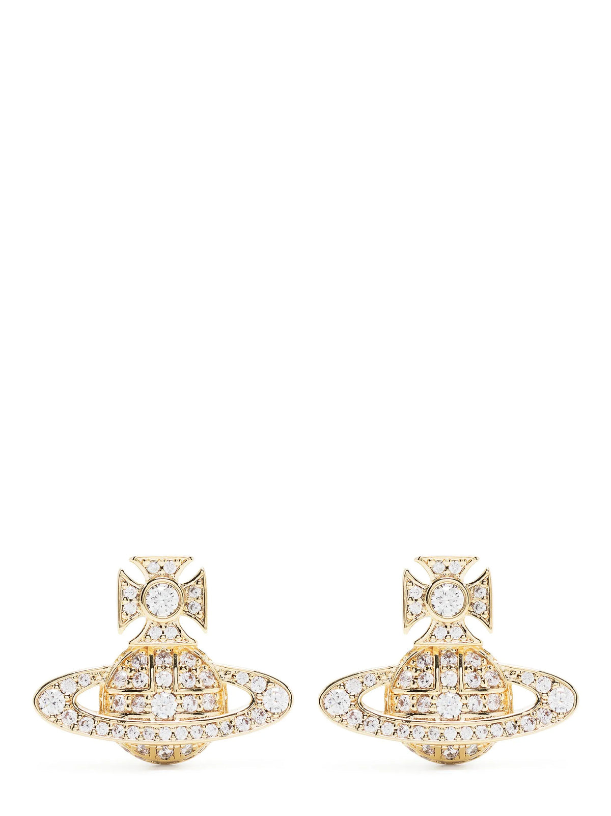 Vivienne Westwood Gold Brass Earrings - Avant-Garde Elegance