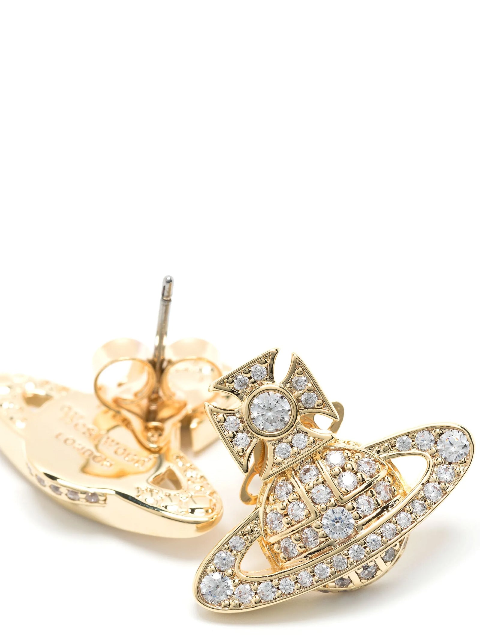 Vivienne Westwood Gold Brass Earrings - Exquisite Avant-Garde Elegance