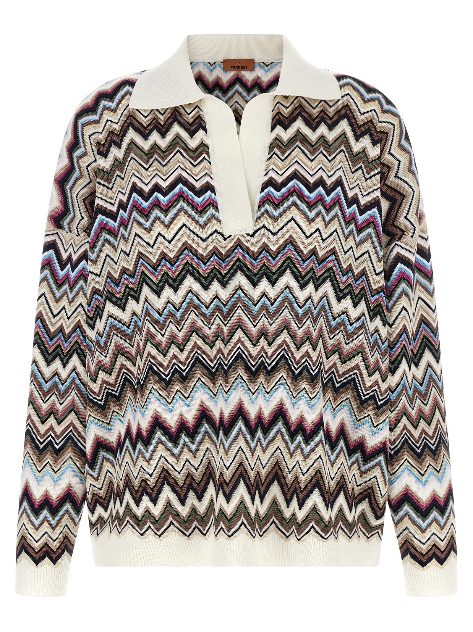 Missoni Multicolor Viscose Polo Shirt - Luxurious Knitwear Elegance