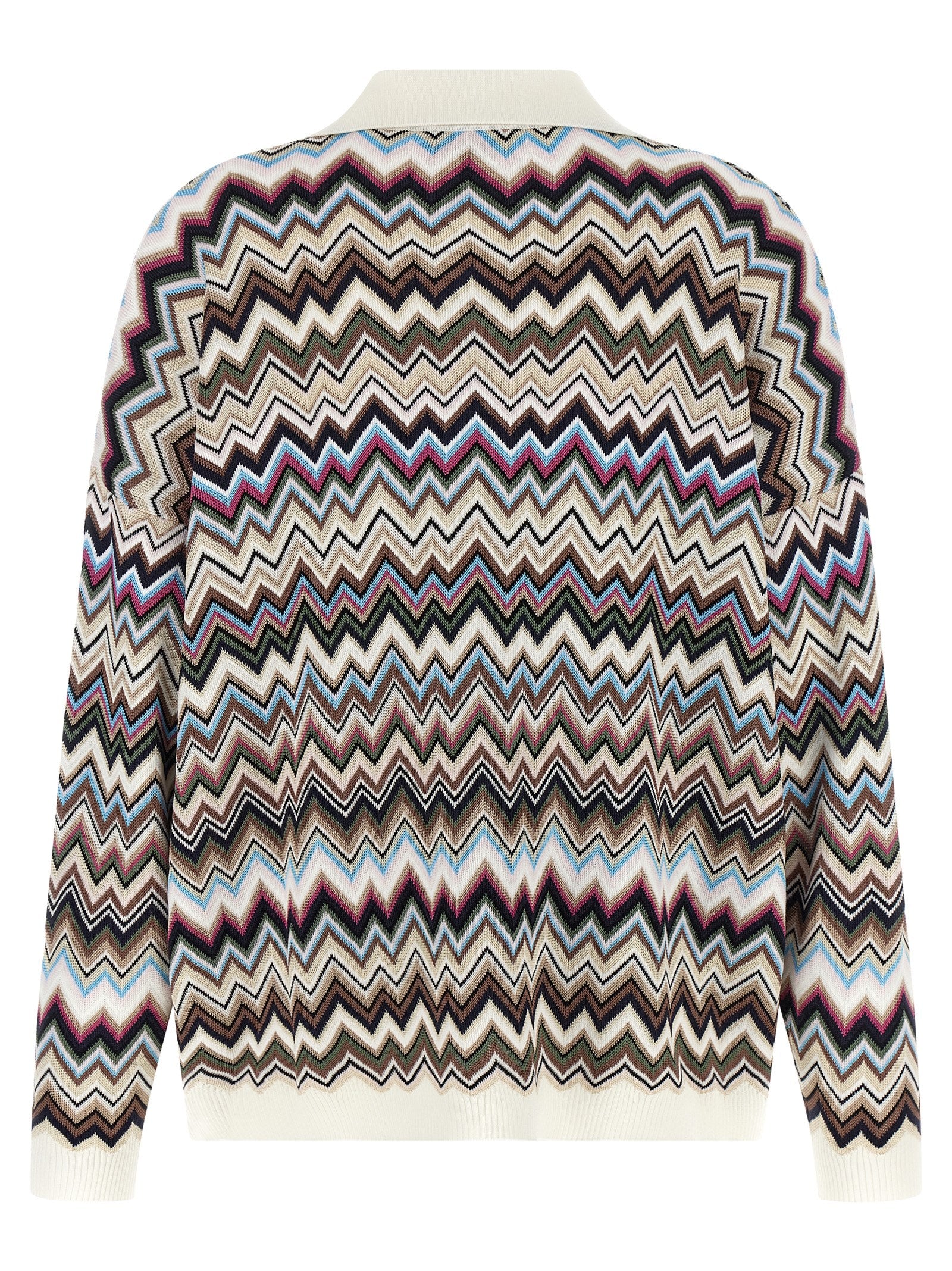 Missoni Multicolor Viscose Polo Shirt - Luxurious Knitwear Elegance