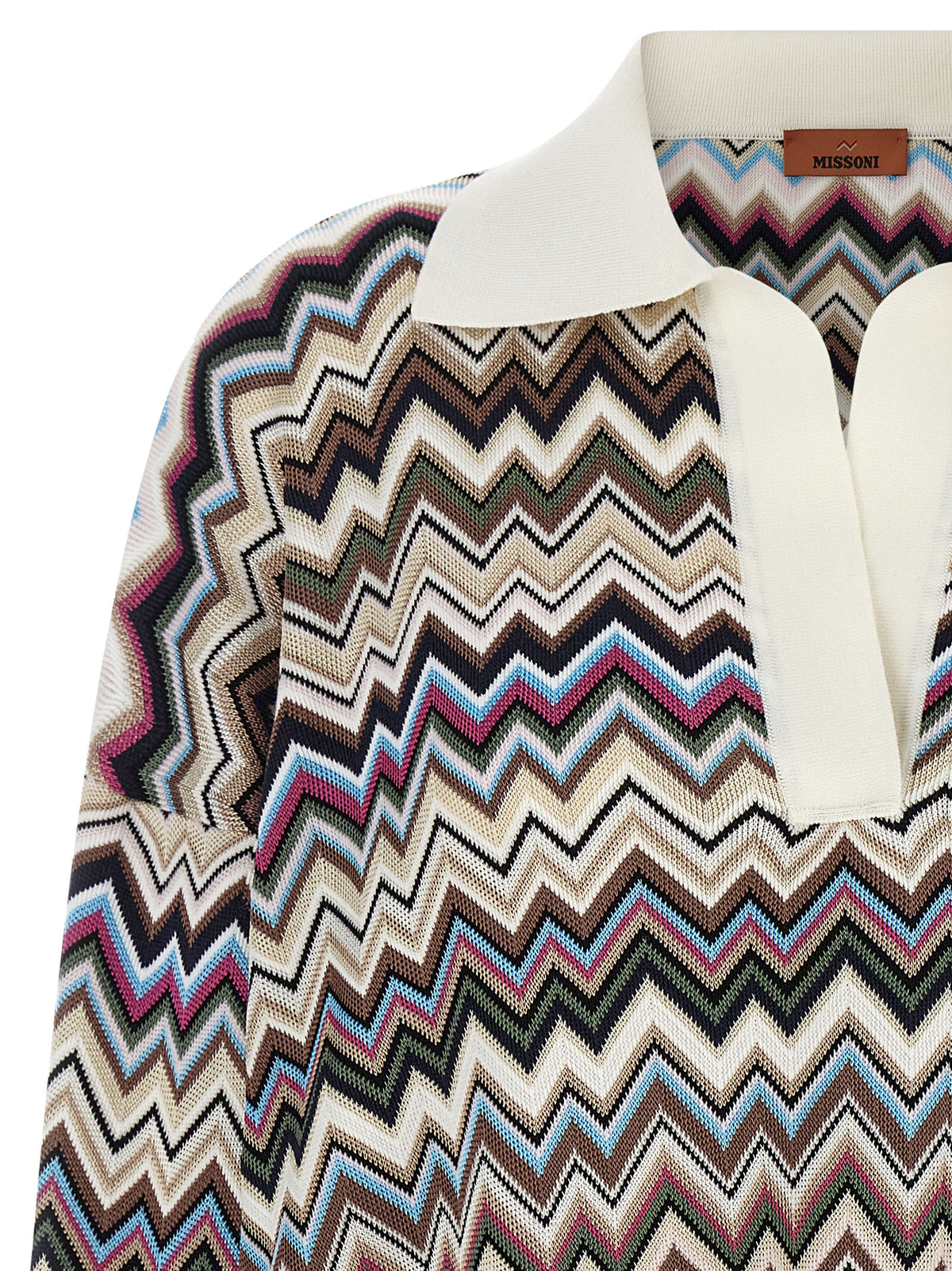Missoni Multicolor Viscose Polo Shirt - Exquisite Luxury Knitwear
