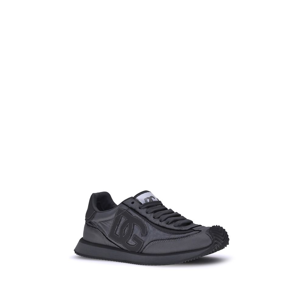 Dolce & Gabbana Black Fabric Athletic Sneakers for Urban Elegance