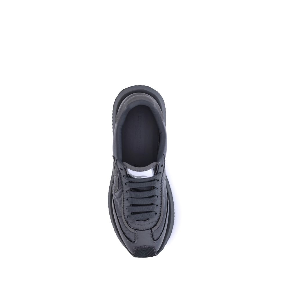 Dolce & Gabbana Black Fabric Athletic Sneakers for Elevated Style