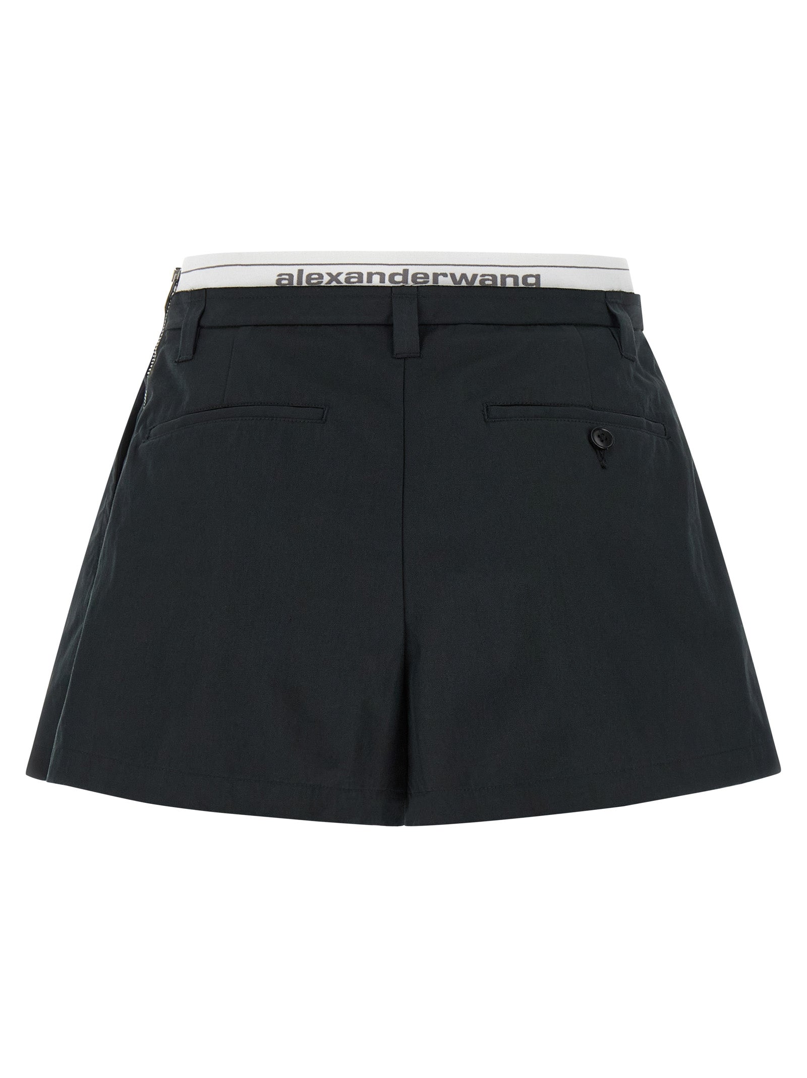 Alexander Wang Black Cotton Bermuda Shorts