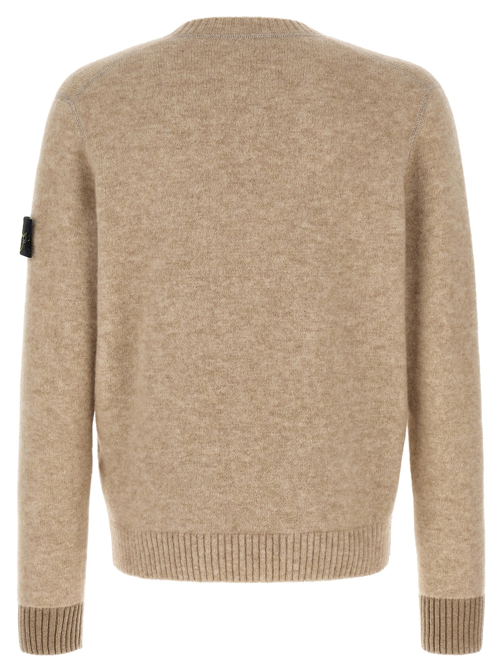 Stone Island Beige Wool Cardigan