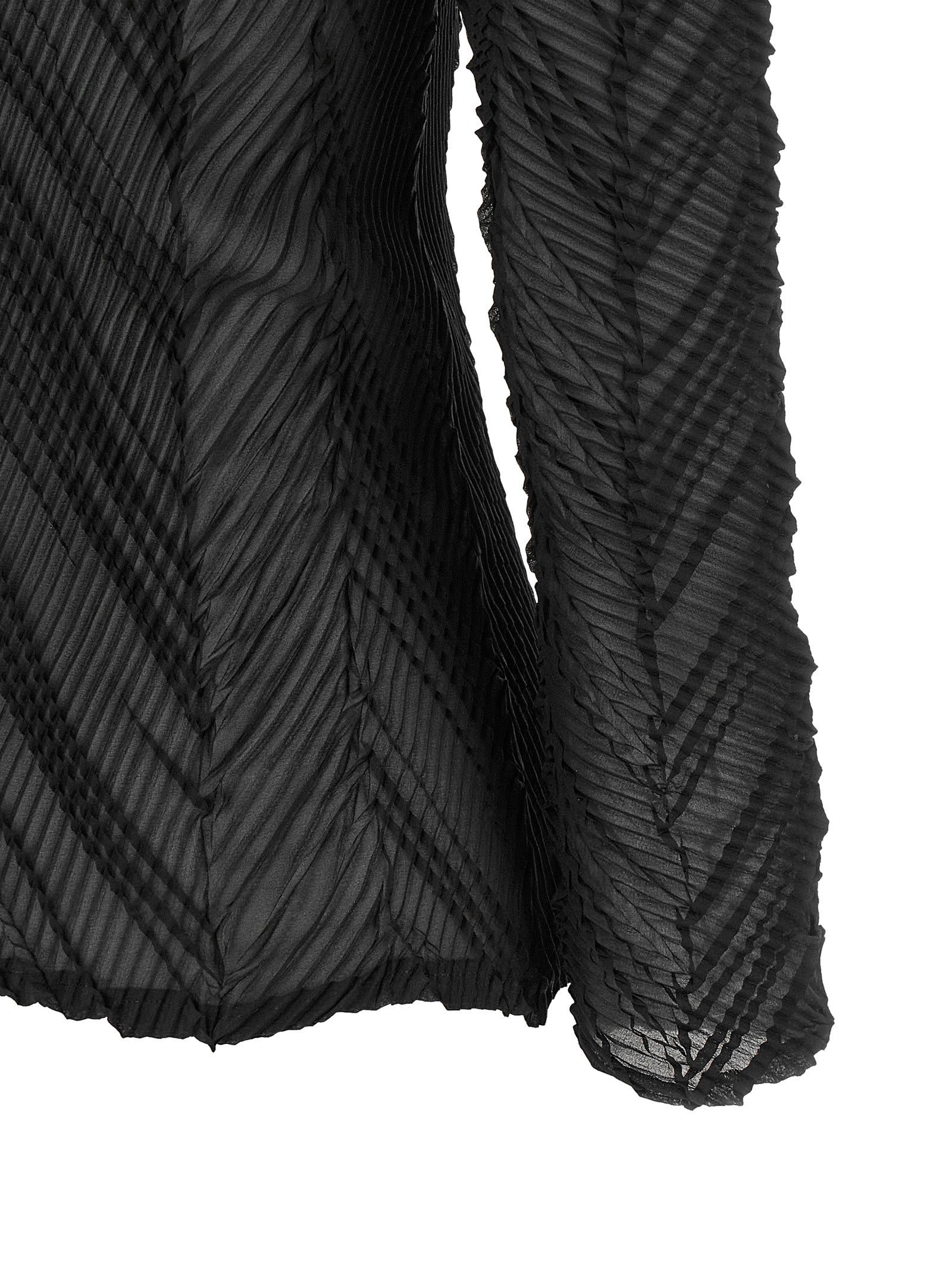 Issey Miyake Black Polyester Cardigan
