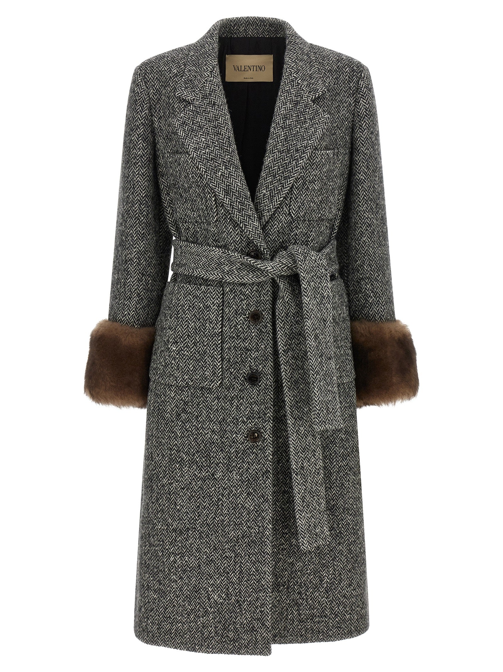 Valentino Garavani Bicolor Virgin Wool Coat