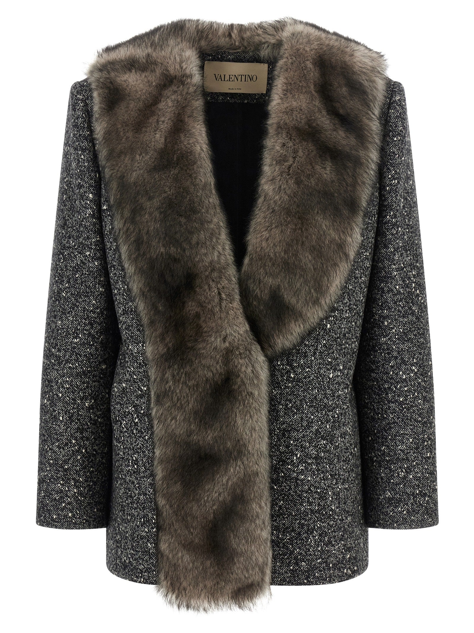 Valentino Garavani Bicolor Virgin Wool Coat