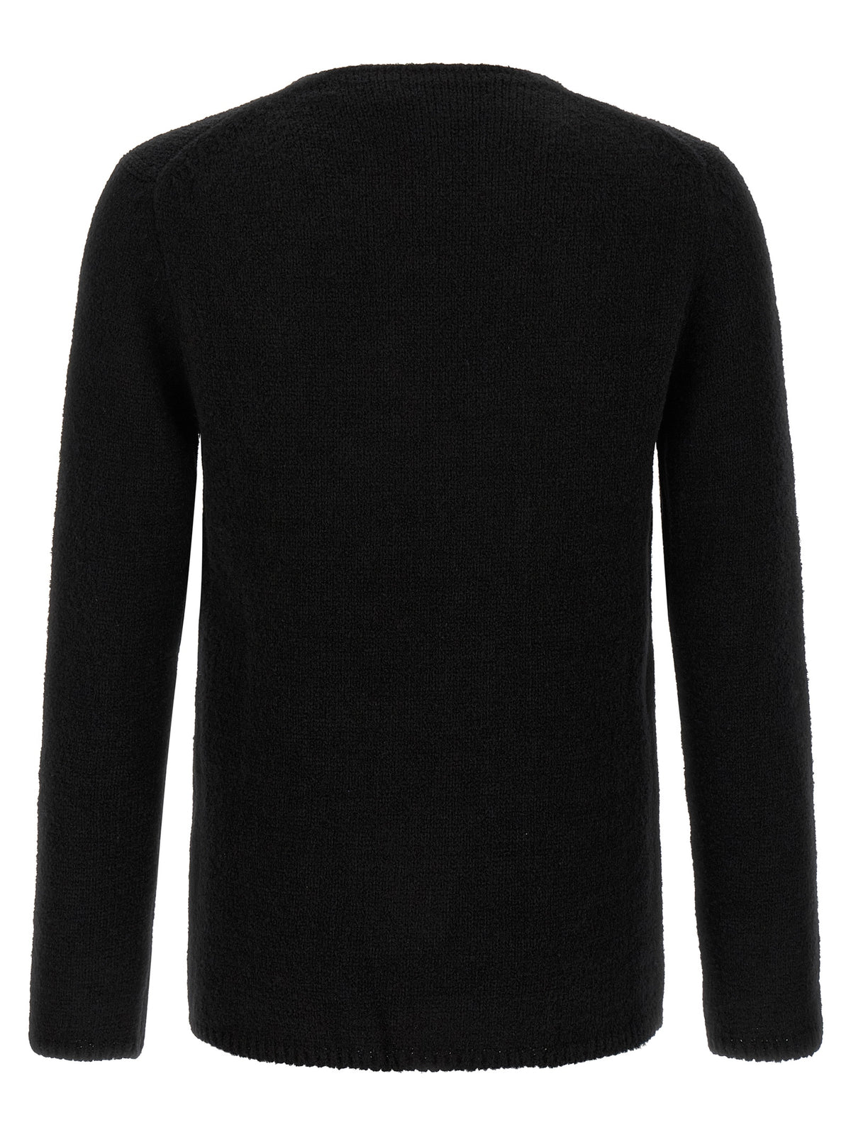 Elevate your wardrobe with the Comme Des Garçons Black Polyester Cardigan, a masterpiece of avant-garde design and luxurious comfort, crafted for the discerning individual.