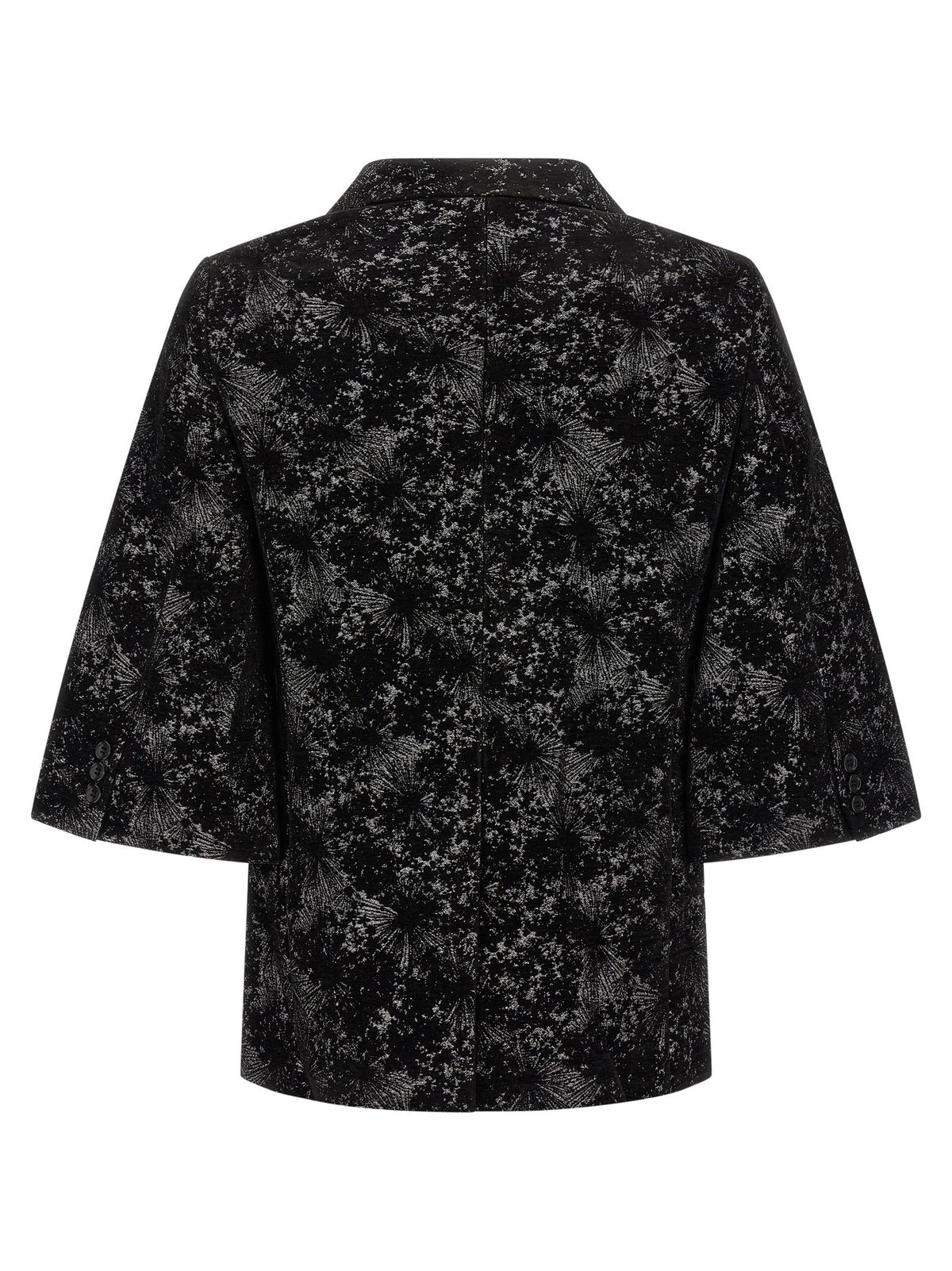 Experience the avant-garde allure of the Comme Des Garçons Black Polyester Blazer, a masterpiece of structured elegance and artistic design that redefines luxury tailoring.