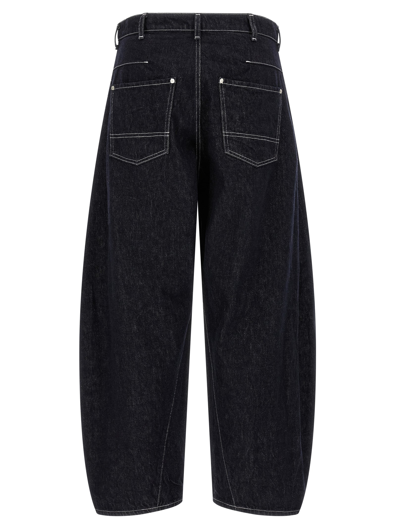 Elevate your style with Comme Des Garçons Blue Cotton Jeans, featuring exquisite craftsmanship and a bold silhouette that redefines modern luxury for the discerning individual.