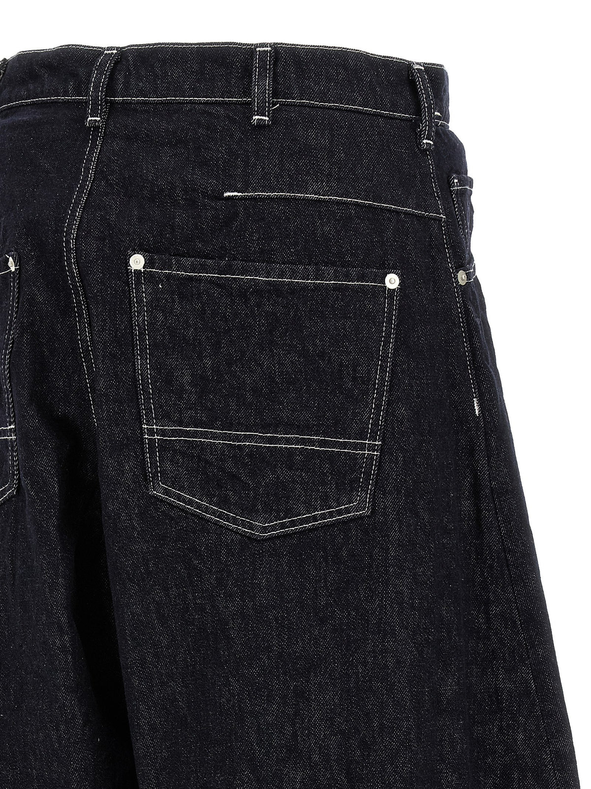 Elevate your style with Comme Des Garçons Blue Cotton Jeans, where bold craftsmanship meets modern minimalism, perfect for the discerning fashion connoisseur.